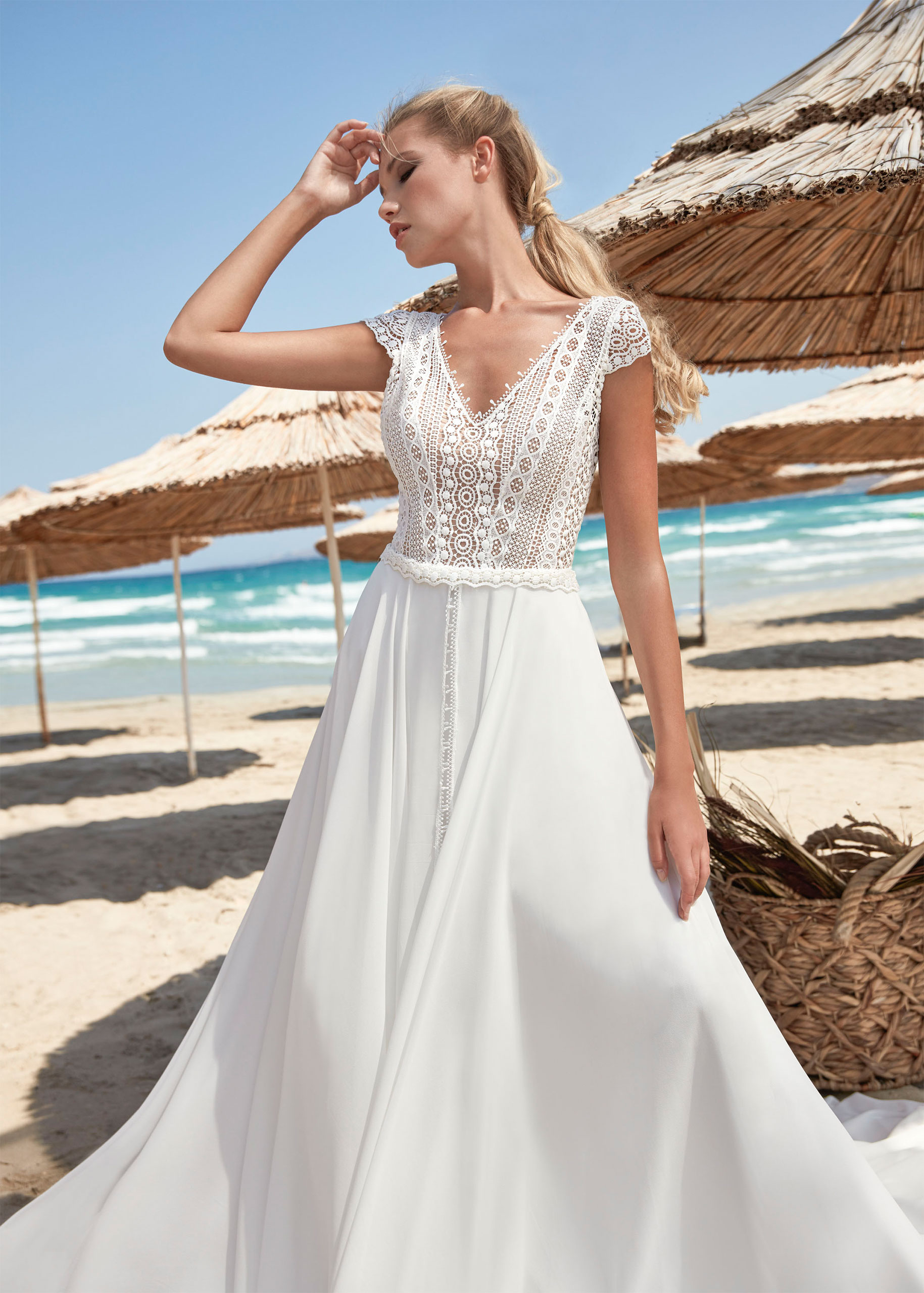 Hervé Paris Boho Vergons robe de mariée ivoire bohème