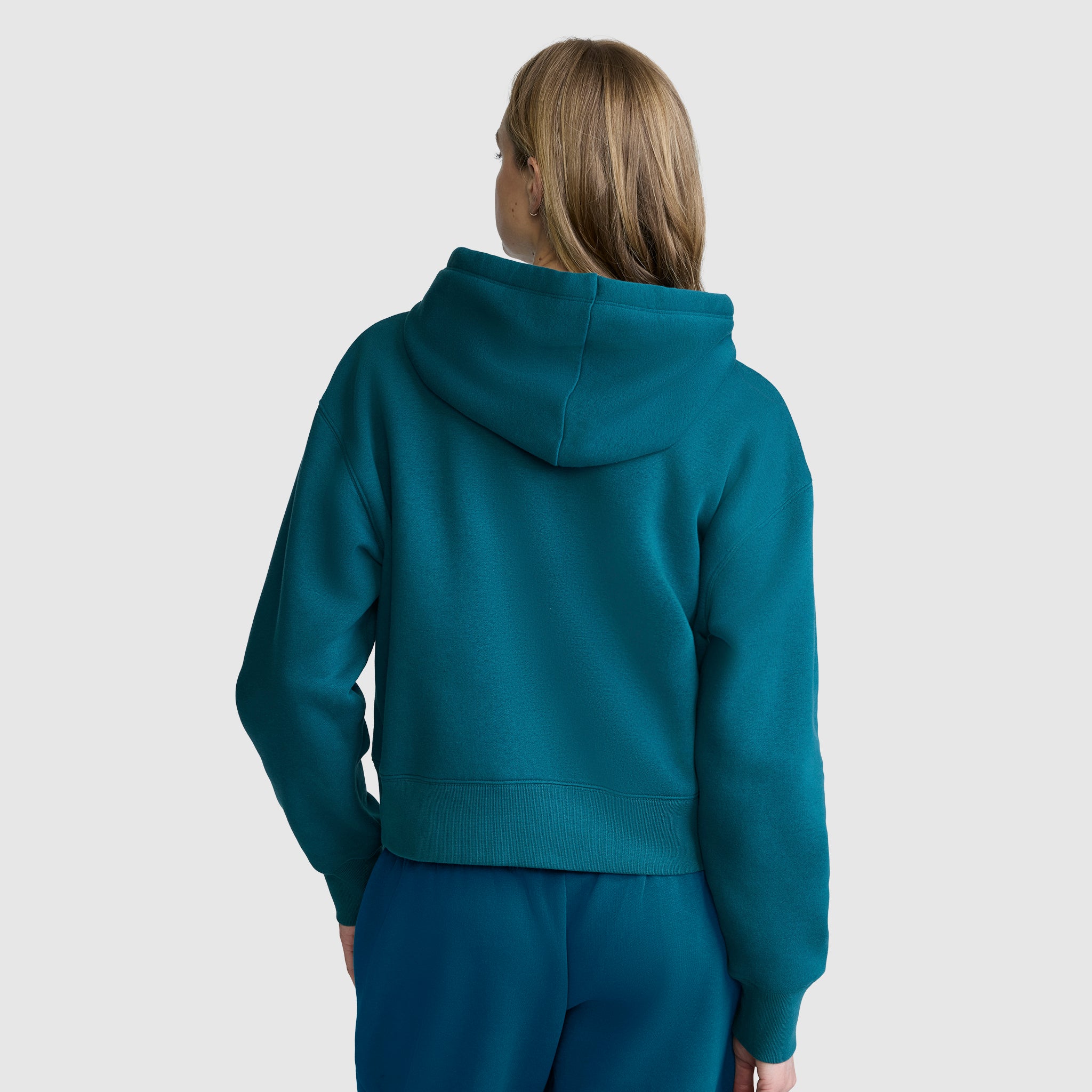 Champion Cropped Zip-Up Hoodie sweat zippé vert femme