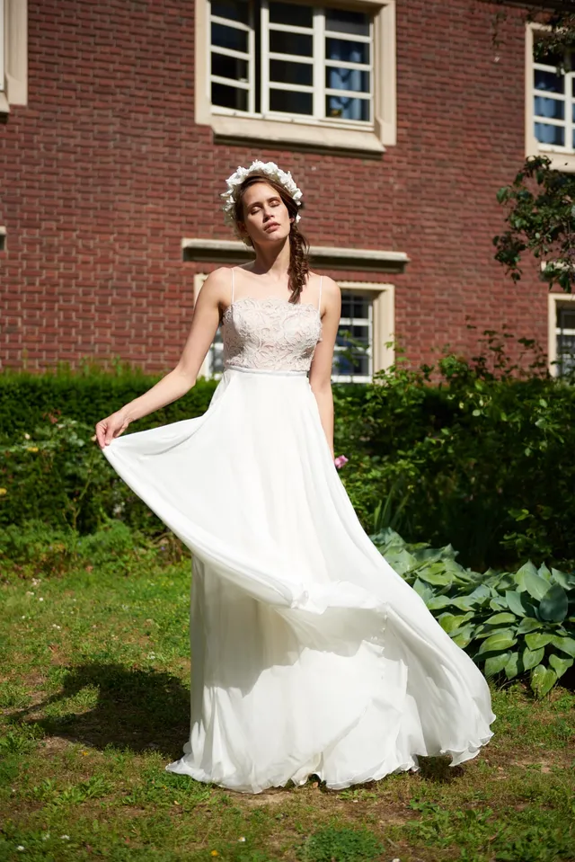 Maison Floret Sur-mesure Travis robe dentelle Lyon soie