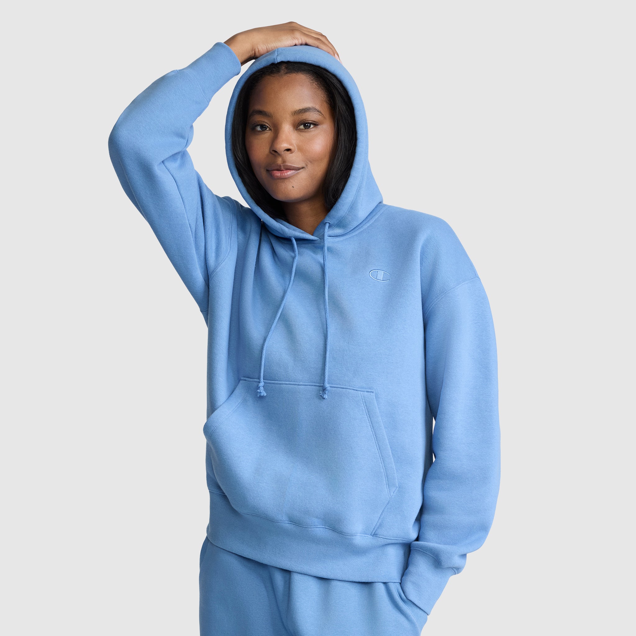Champion Powerblend Small C Freshman Sweat à Capuche Riviera coton