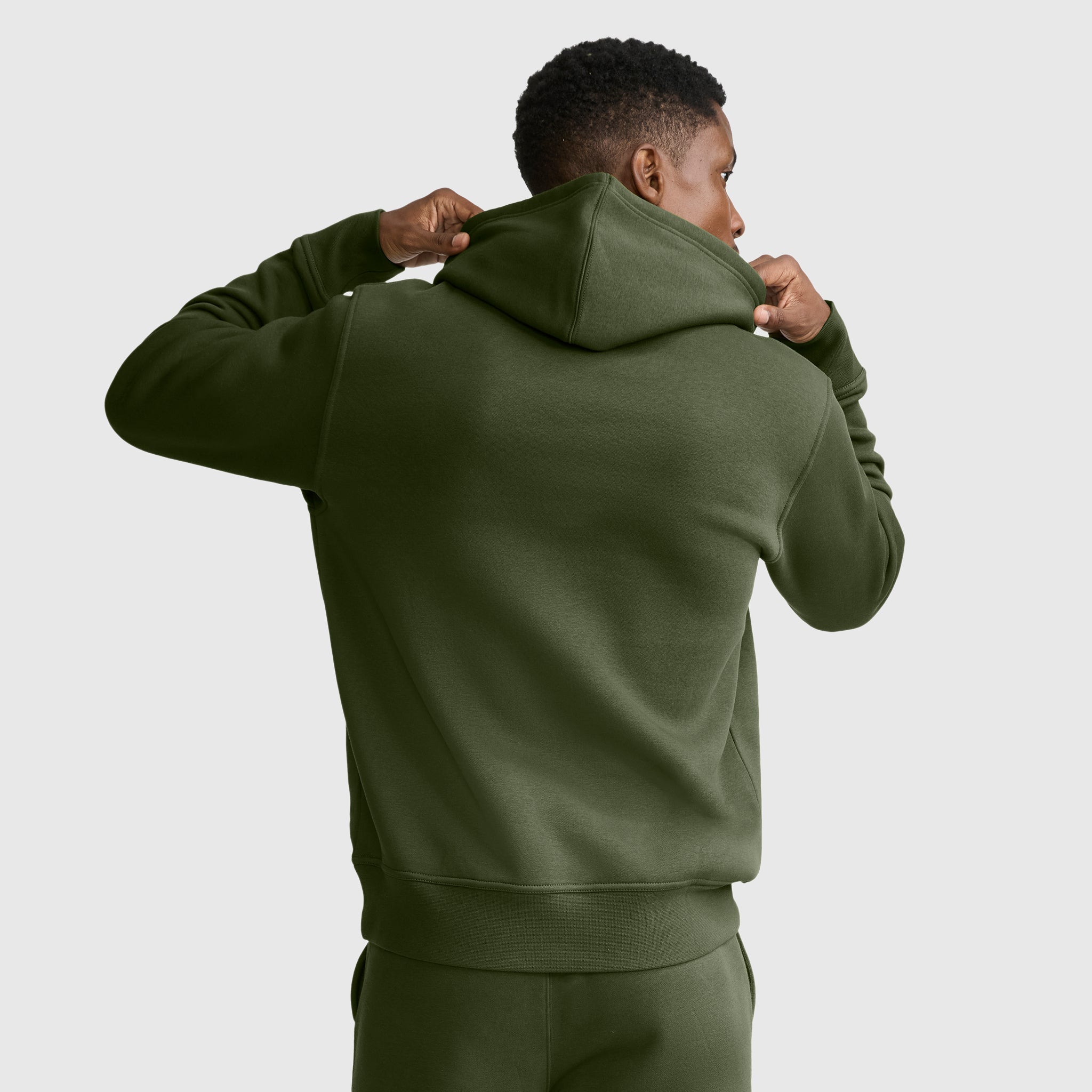 Champion Powerblend C Logo sweat à capuche vert coupe classique