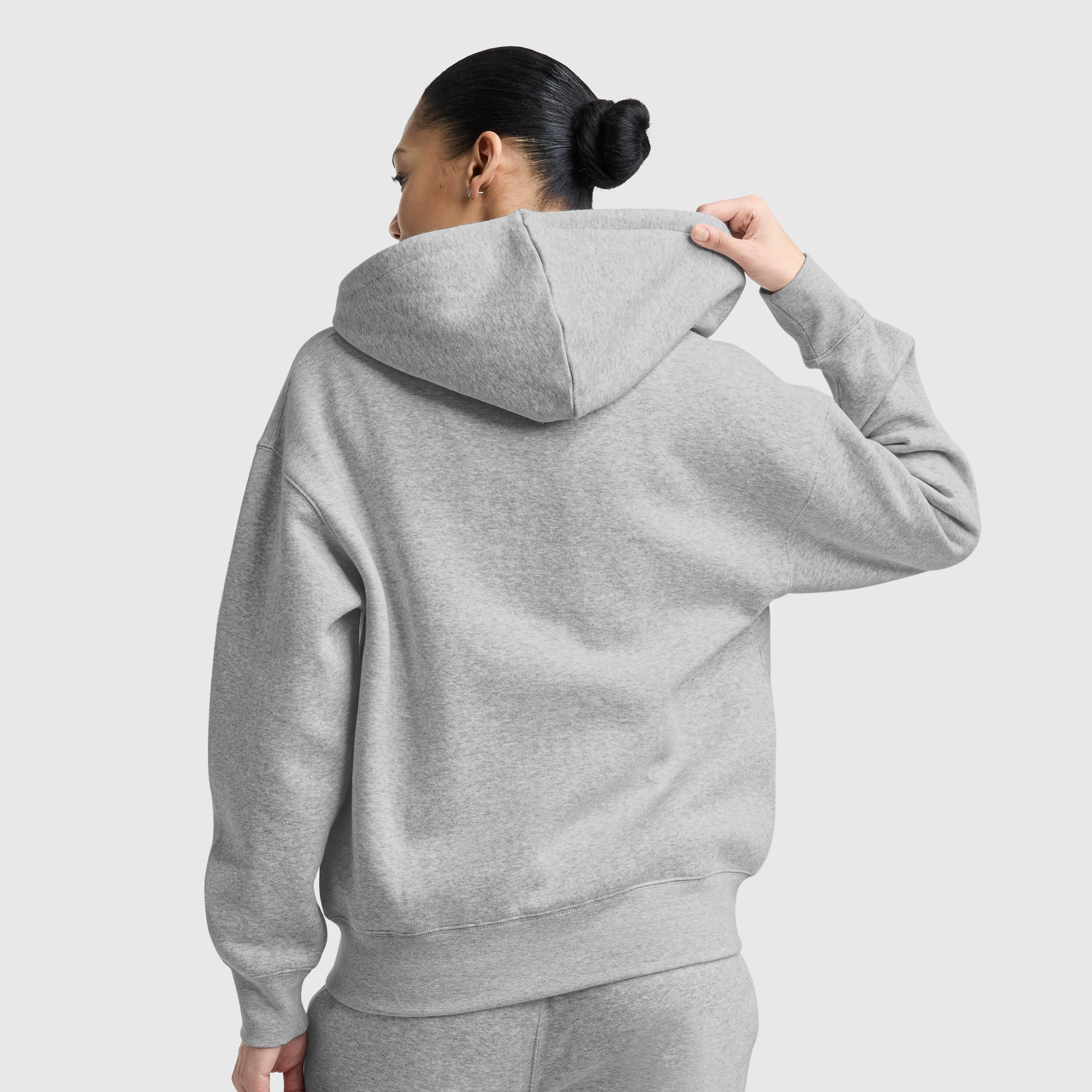 Champion Powerblend sweat zippé femme gris molleton