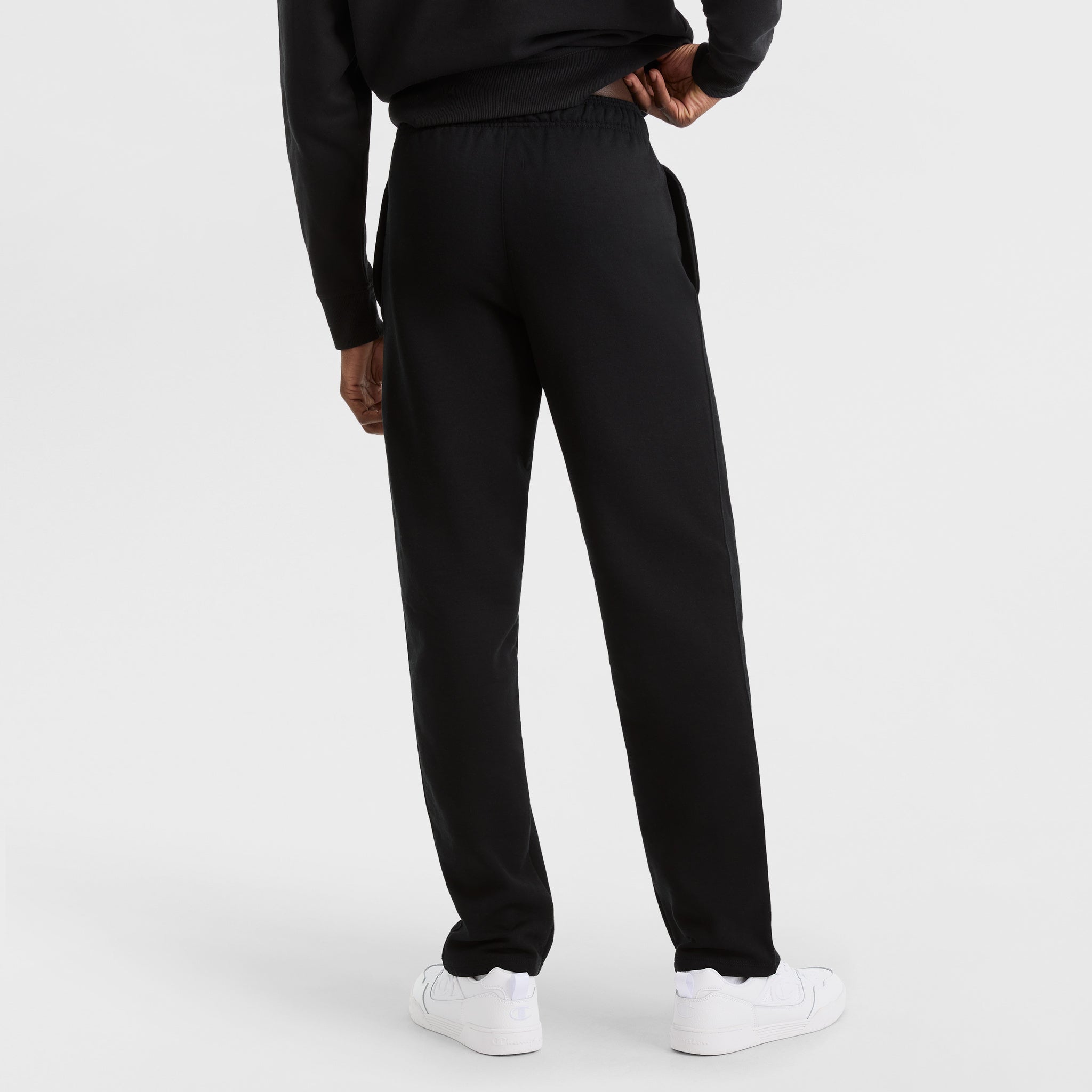 Champion Powerblend Open Hem C Logo sweatpants jogging noir molleton