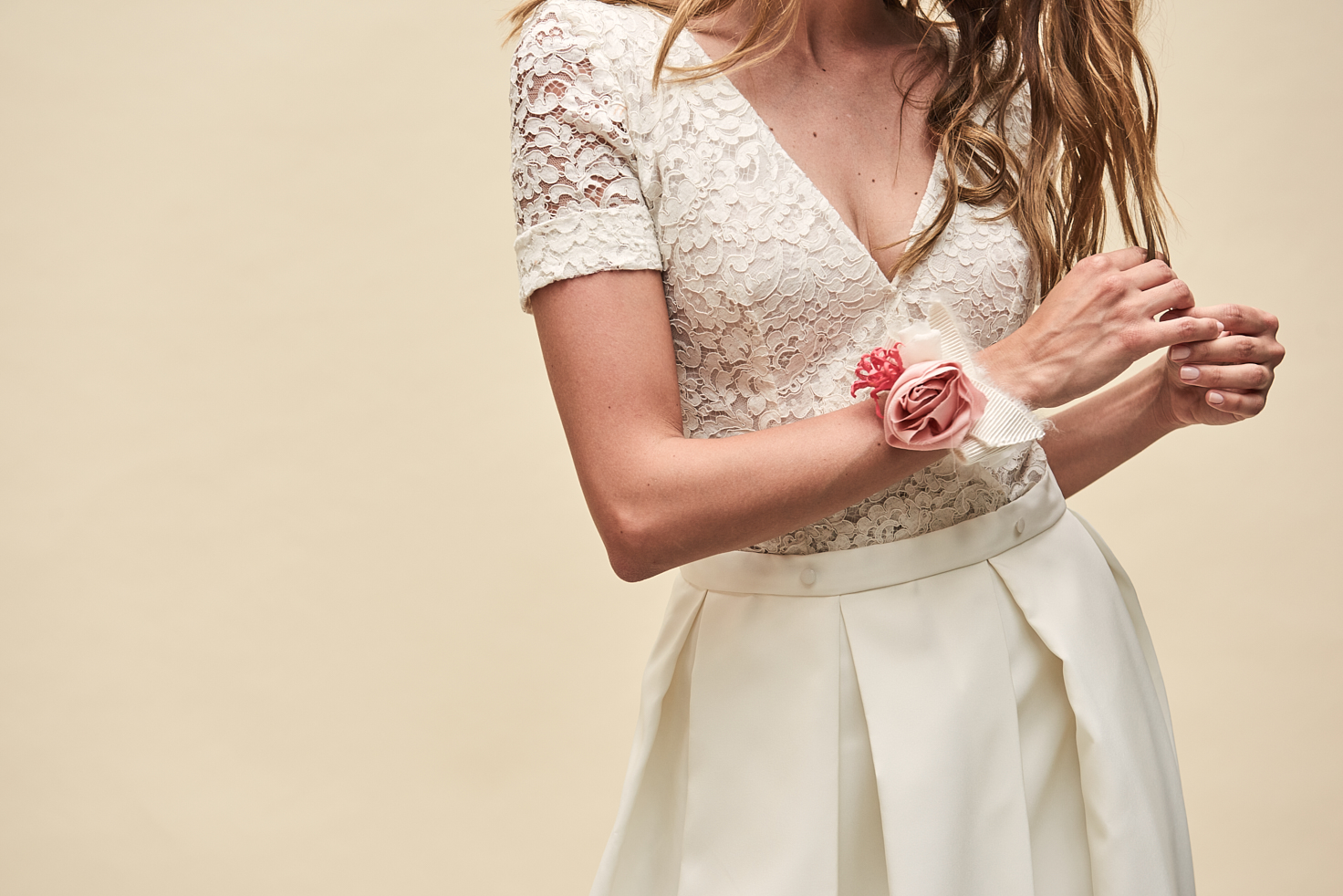 Maison Floret Sur-mesure Newton robe de mariée dentelle Calais