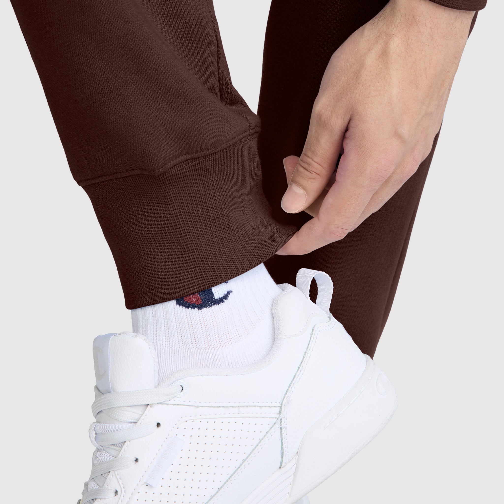 Champion Powerblend Joggers C Logo jogging marron coton