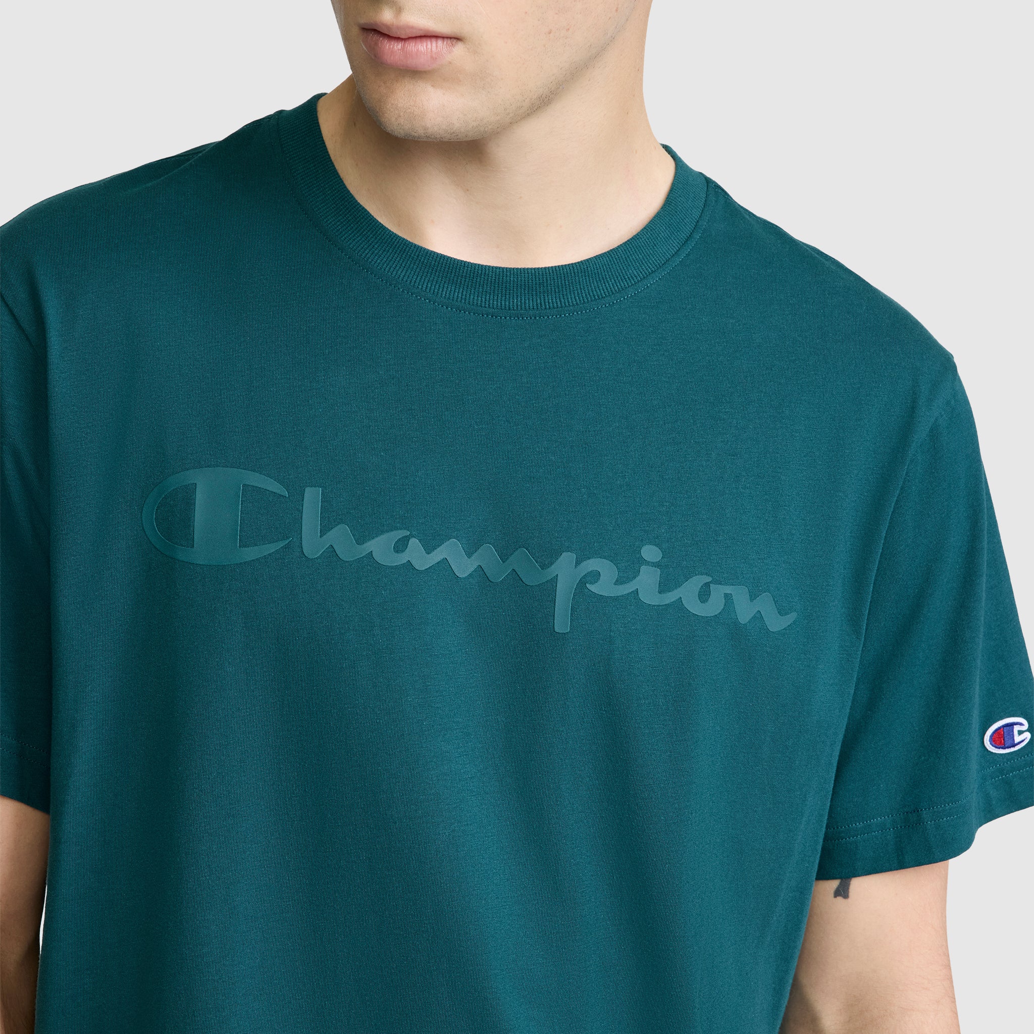 Champion Classic Graphic T-shirt homme vert sarcelle coton