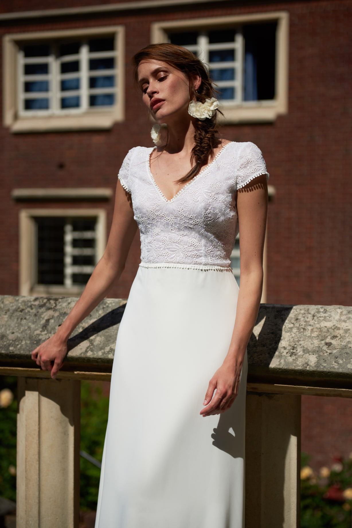 Maison Floret Sur-mesure Hamilton robe organza brodé