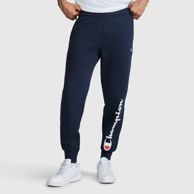 Champion Powerblend Script Logo jogging homme bleu marine