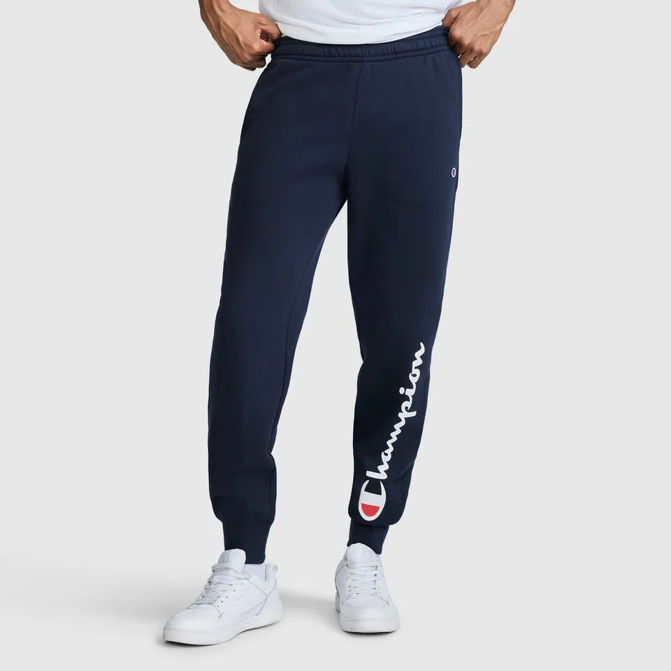 Champion Powerblend Script Logo jogging homme bleu marine