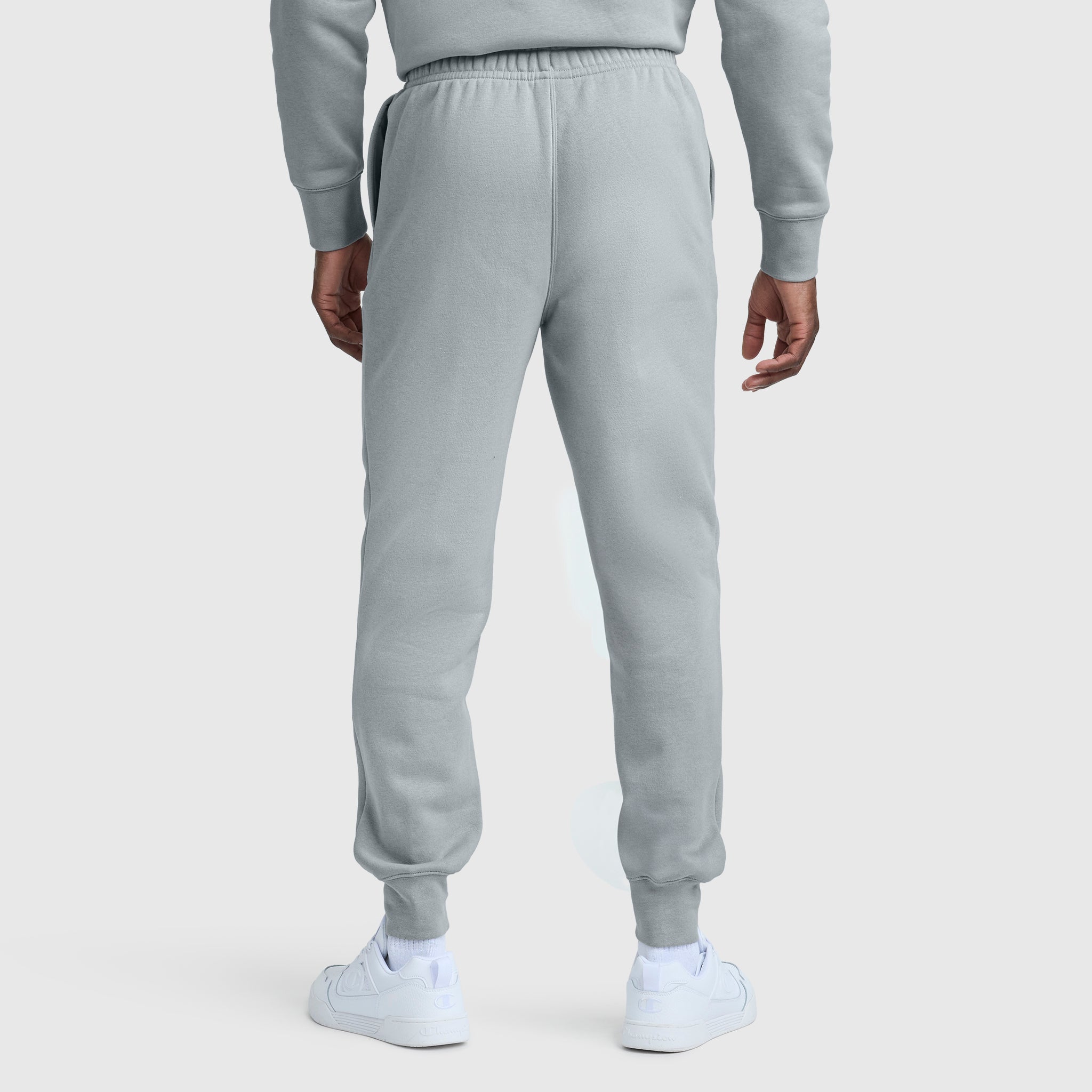 Champion Powerblend Script Logo jogging homme gris coton