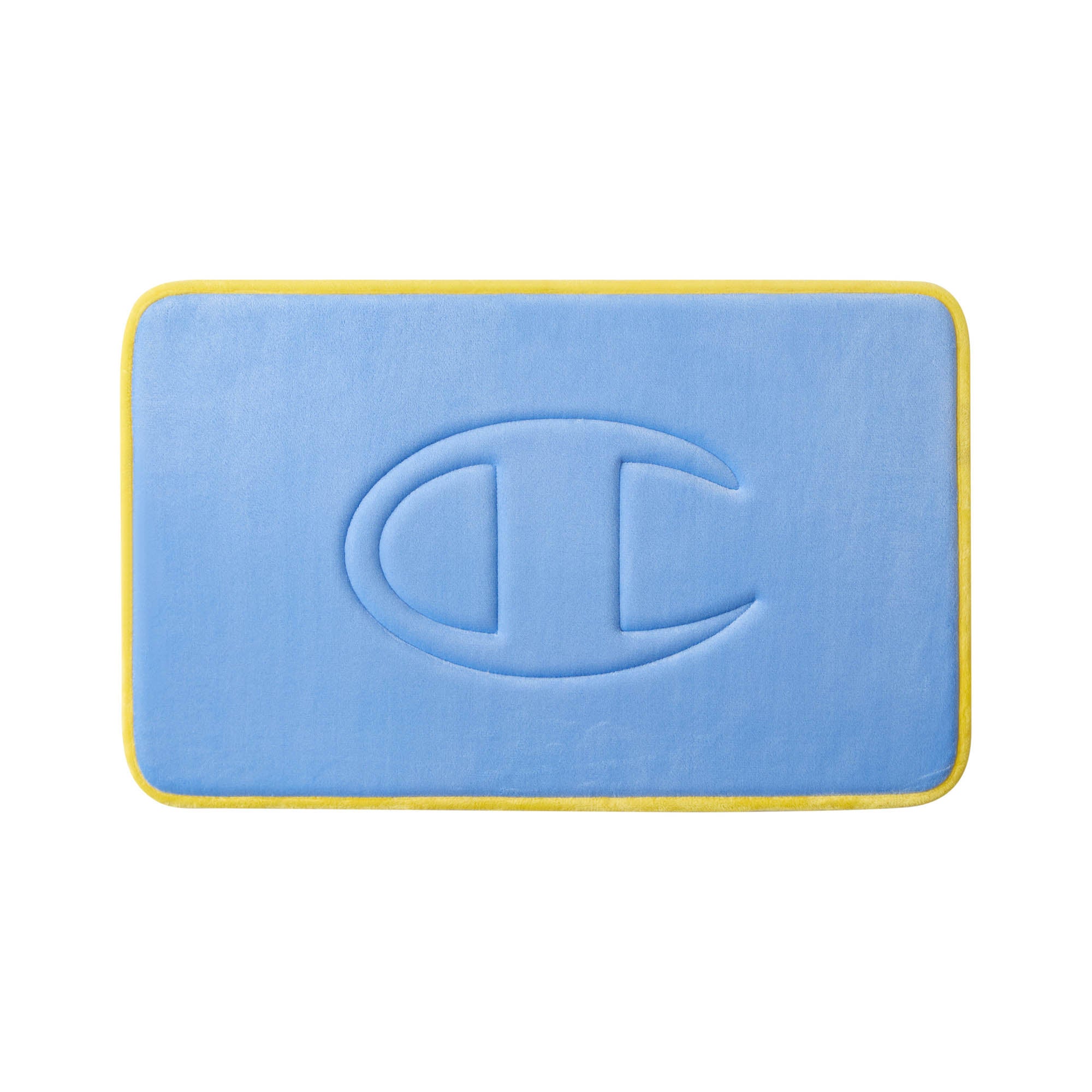 Champion Quilted Logo tapis bain bleu clair memory foam matelassé