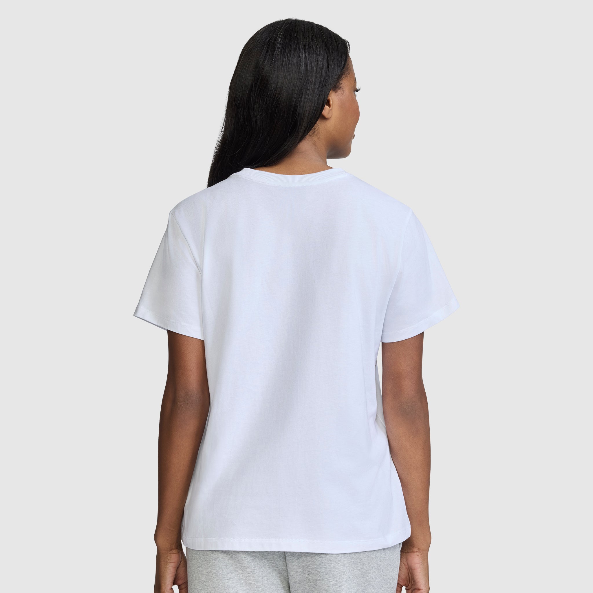 Champion Classic T-Shirt Script Logo t-shirt femme Blanc coton