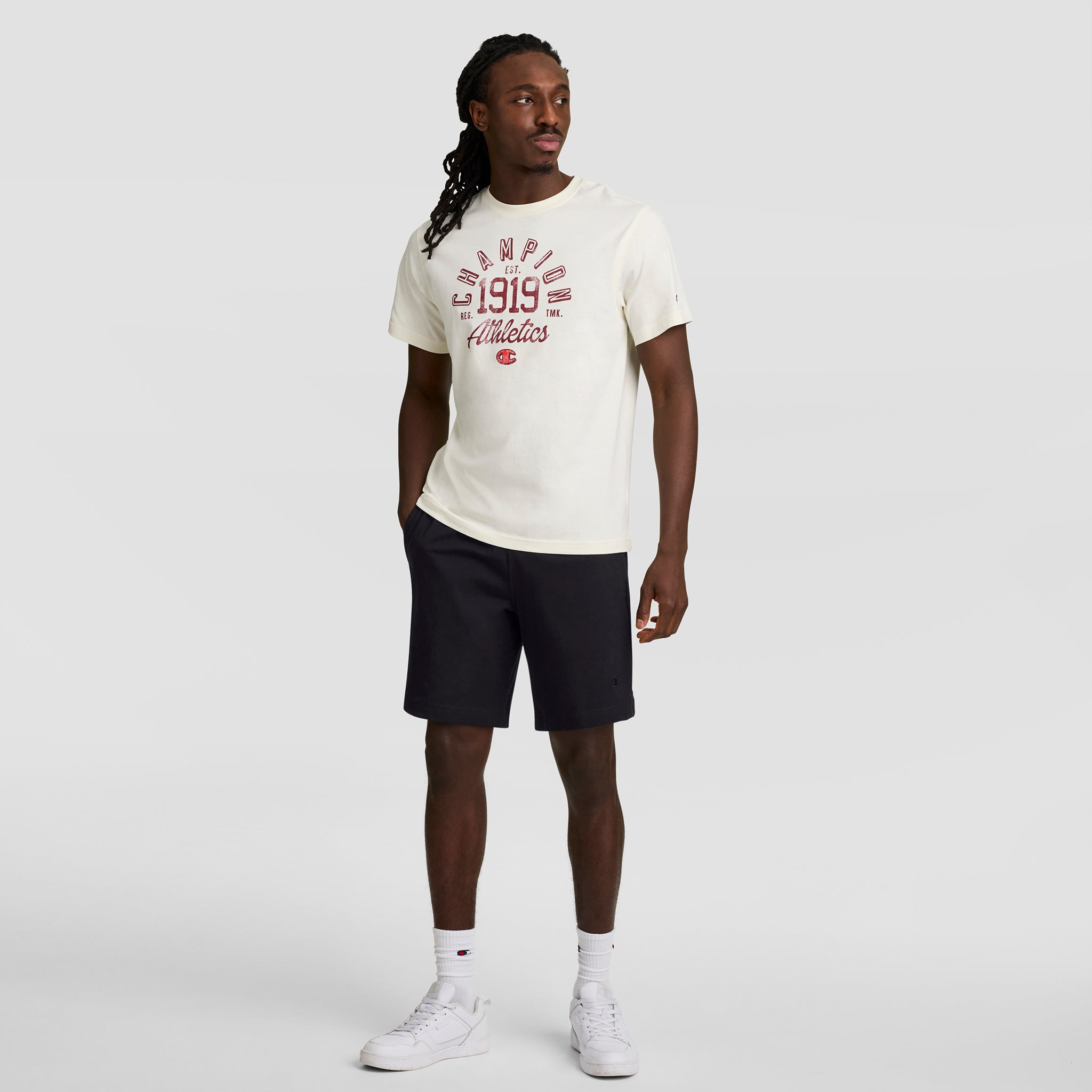 Champion 7" Jersey Short C Logo short homme noir coton