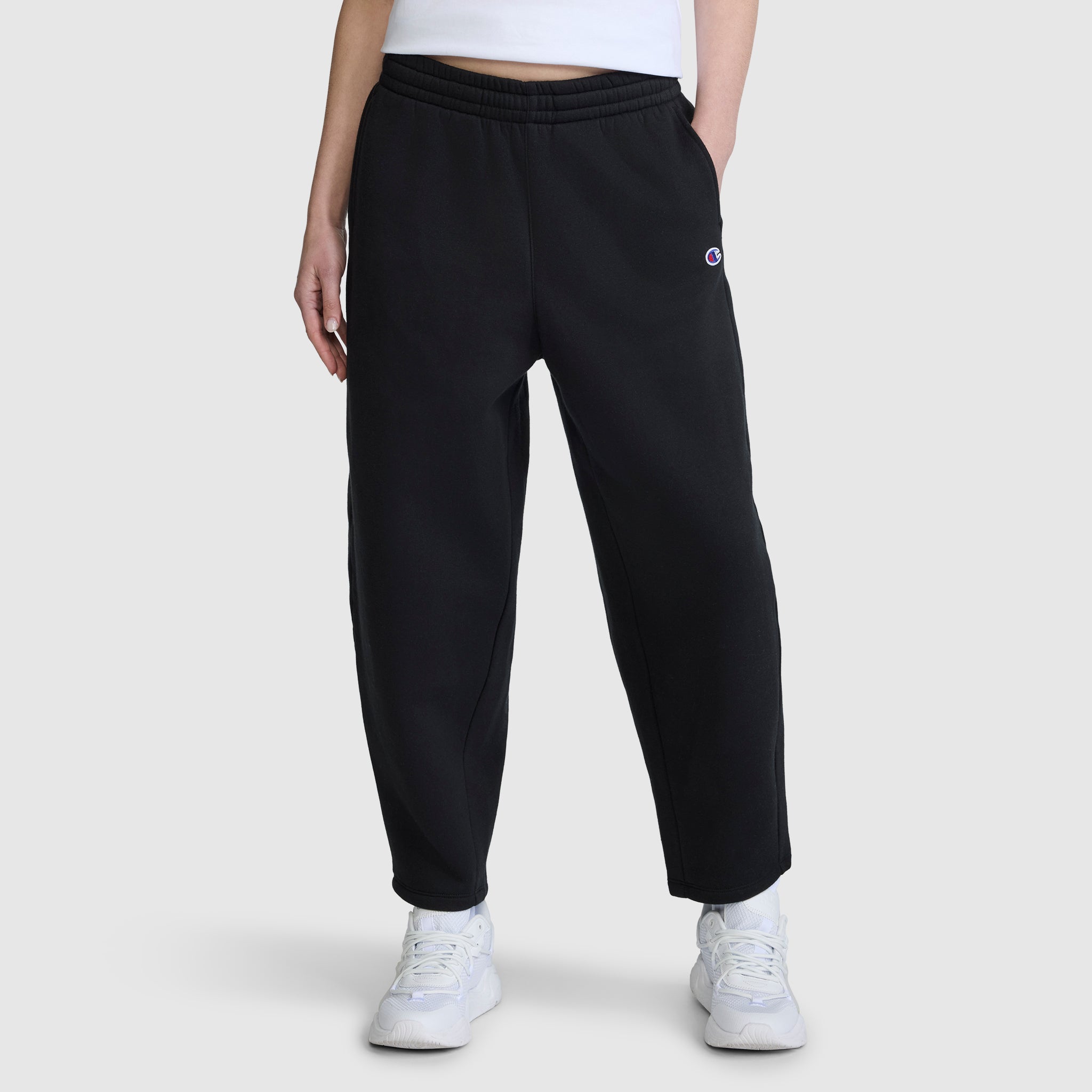 Champion Barrel Leg pantalon molleton femme noir coupe barrique