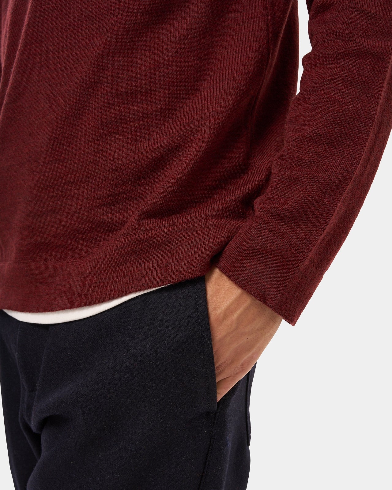 Lafaurie Giulio pull mérinos terracota col rond