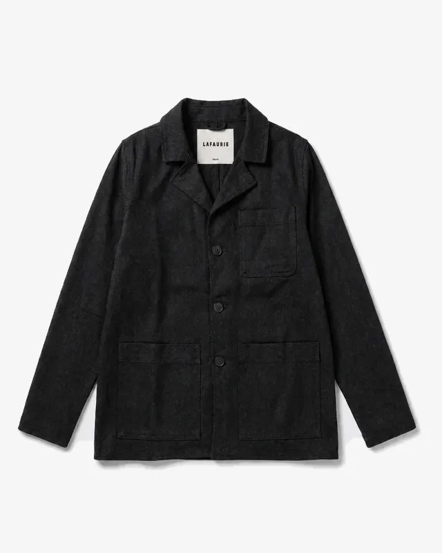 LAFAURIE ANDREU Flanelle veste gris anthracite laine