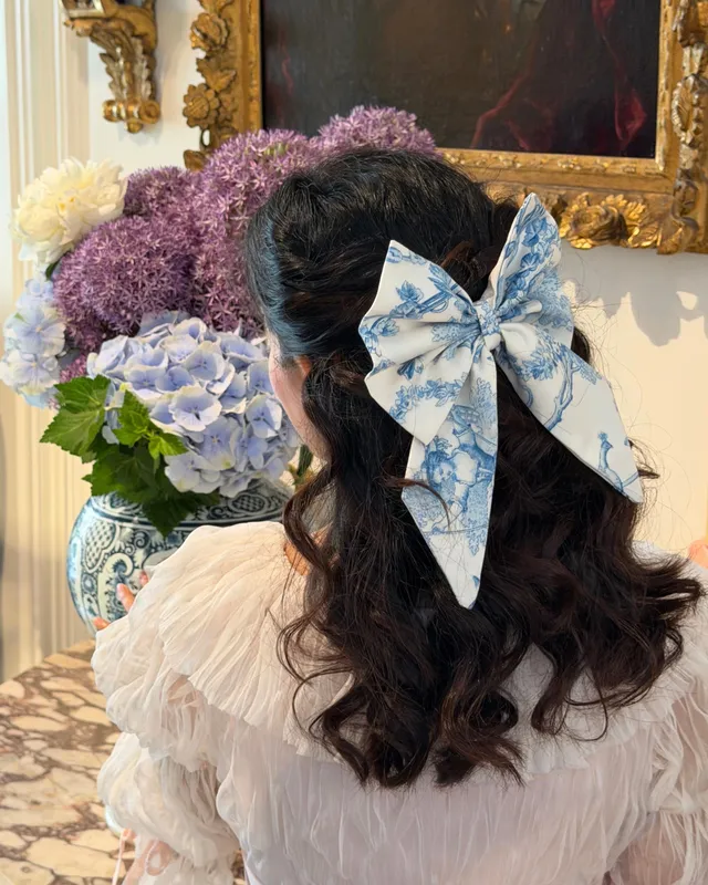 Solène Gisèle Signature Demoiselle Bleue noeud cheveux coton