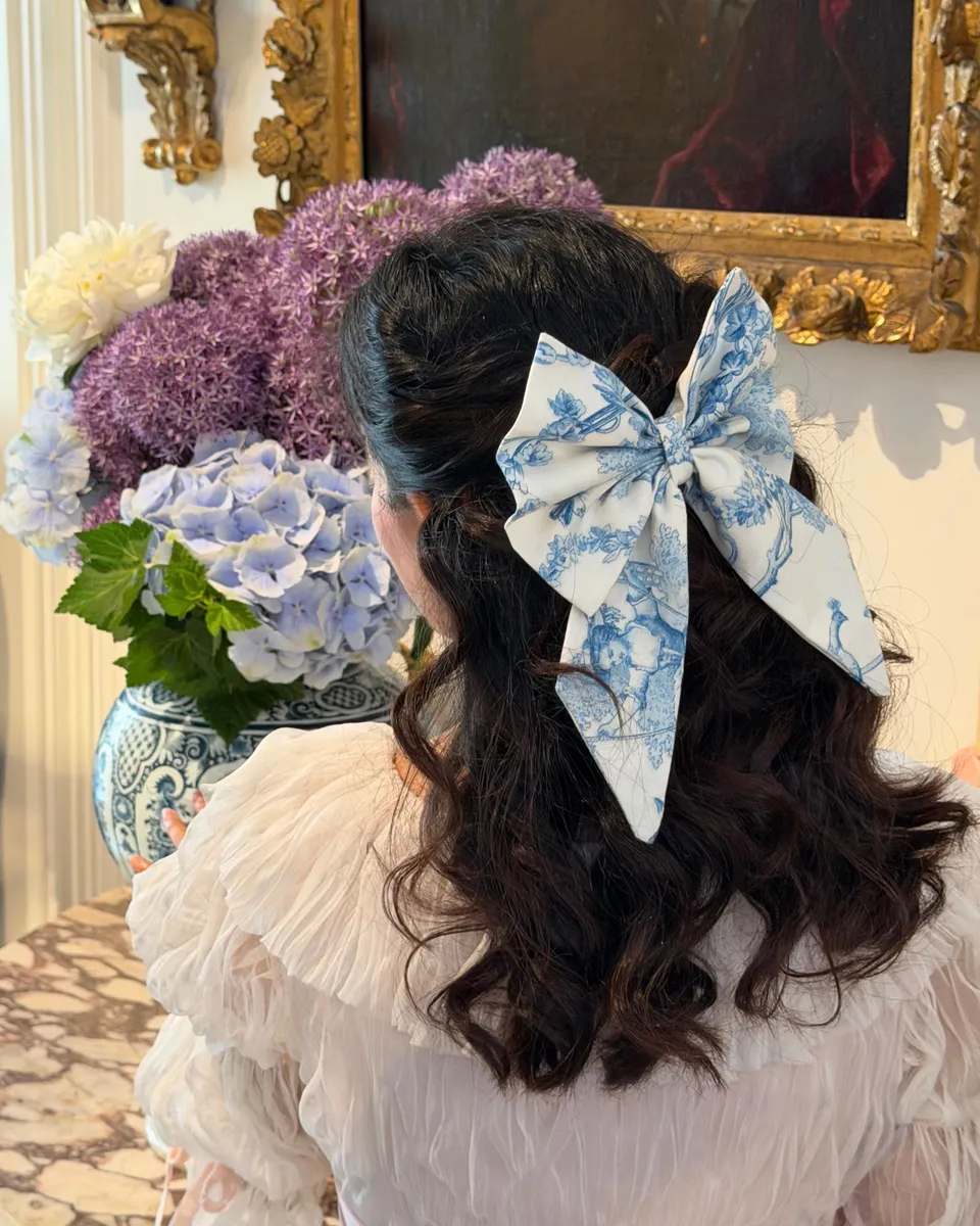 Solène Gisèle Signature Demoiselle Bleue noeud cheveux coton