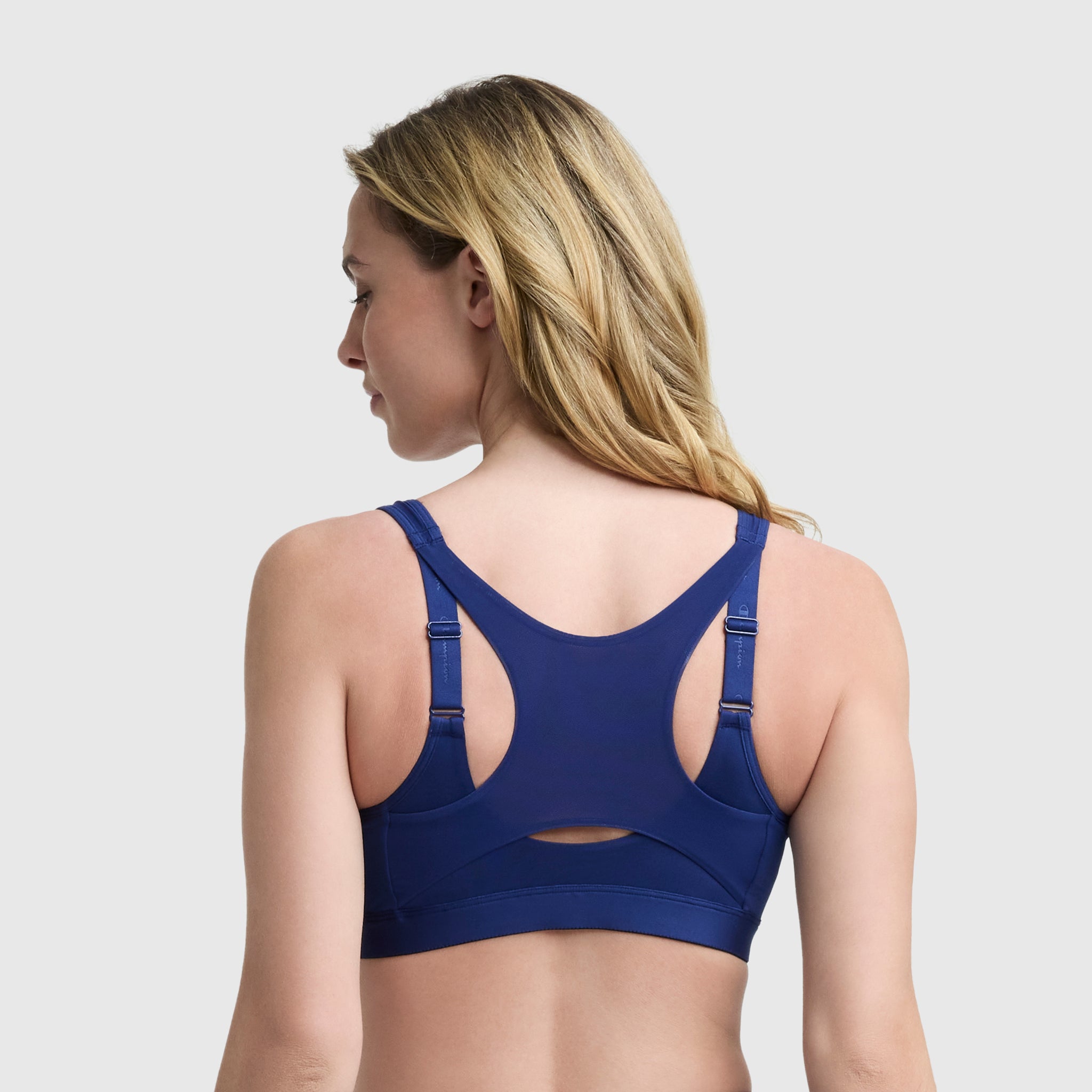 Champion Motion Control Zip Brassière Sport Blue Depths Maintien Fort