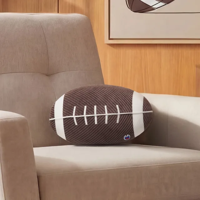 Champion Football coussin marron ballon américain velours