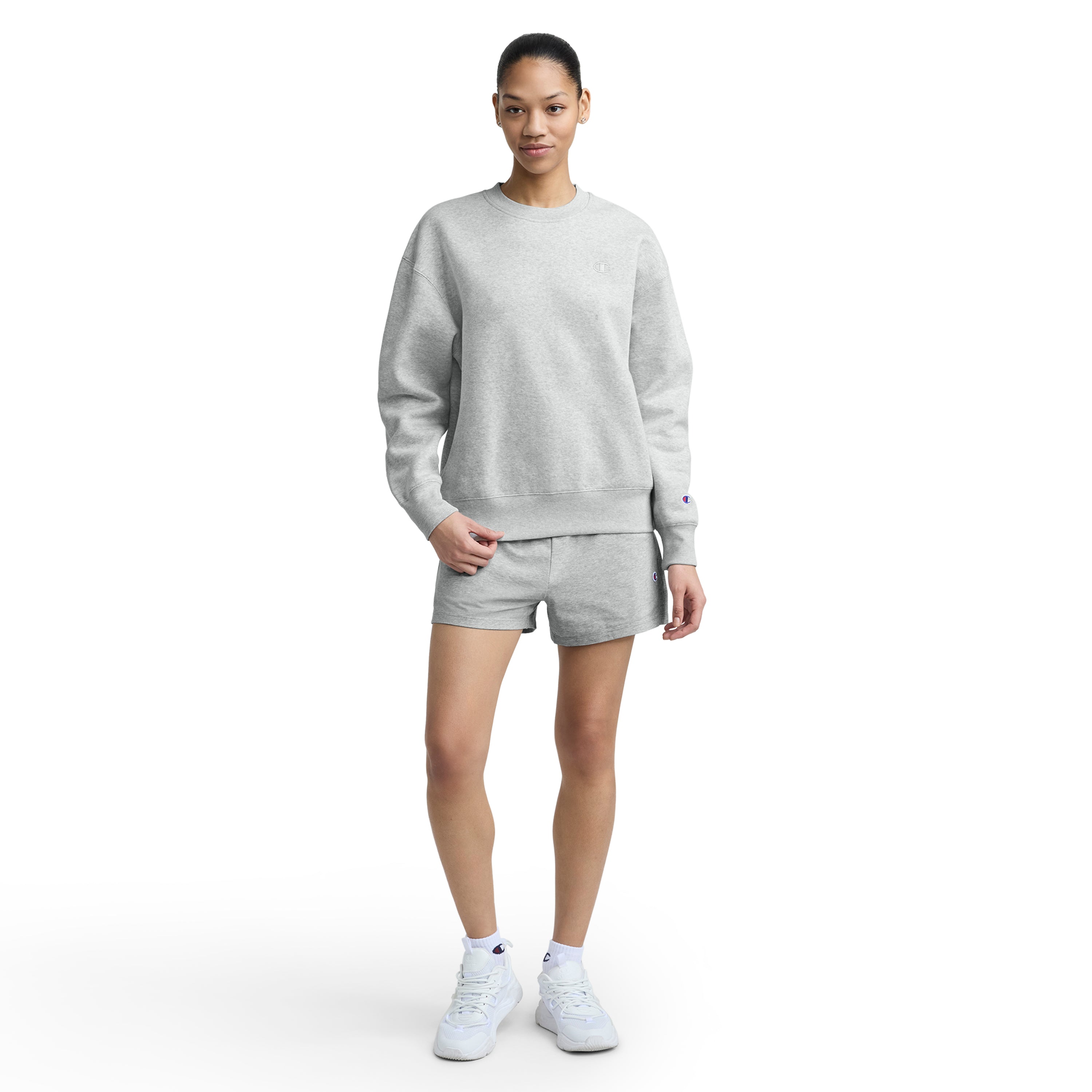 Champion Powerblend Sweat Col Rond Gris Oxford Grey Heather
