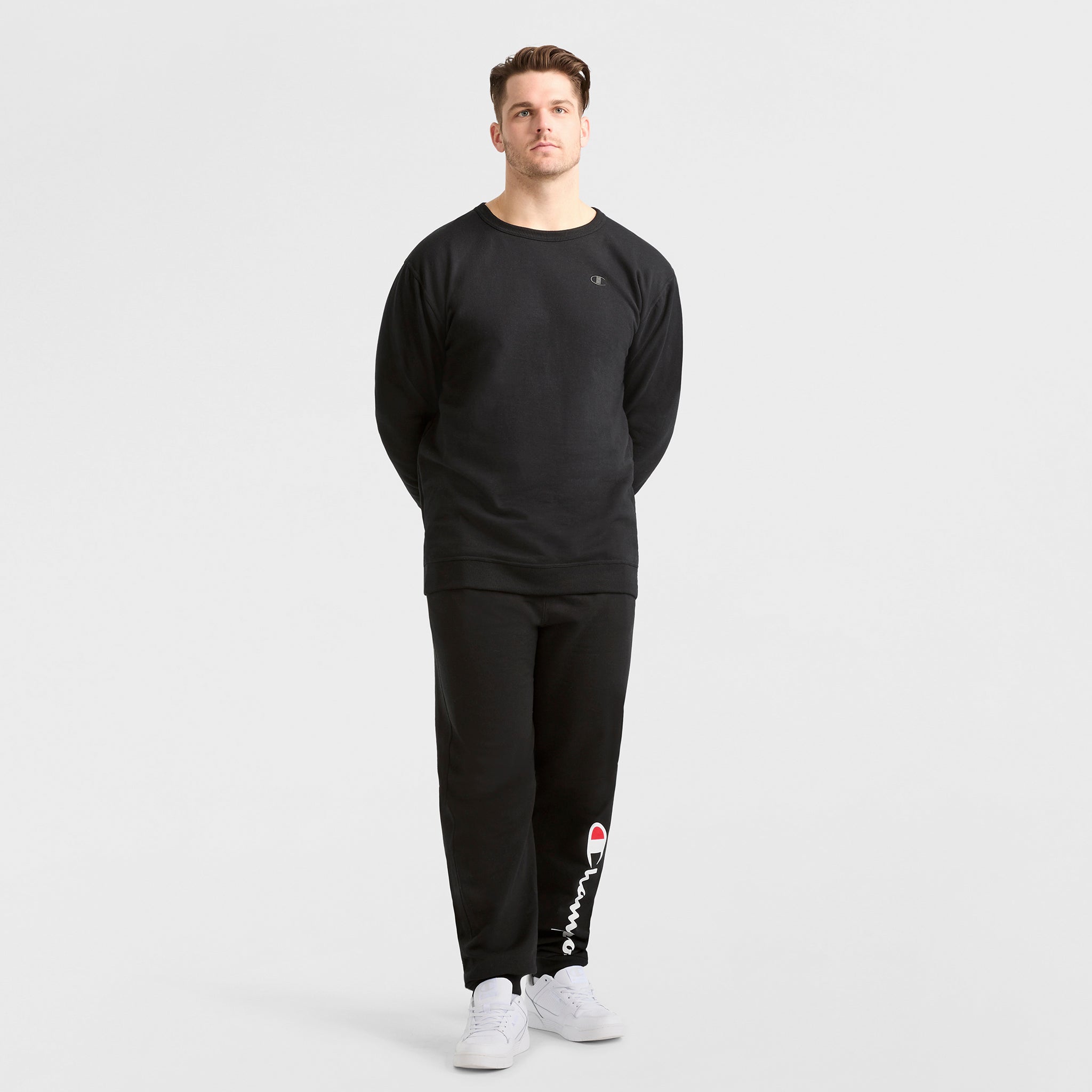 Champion Powerblend C Logo sweat noir grande taille