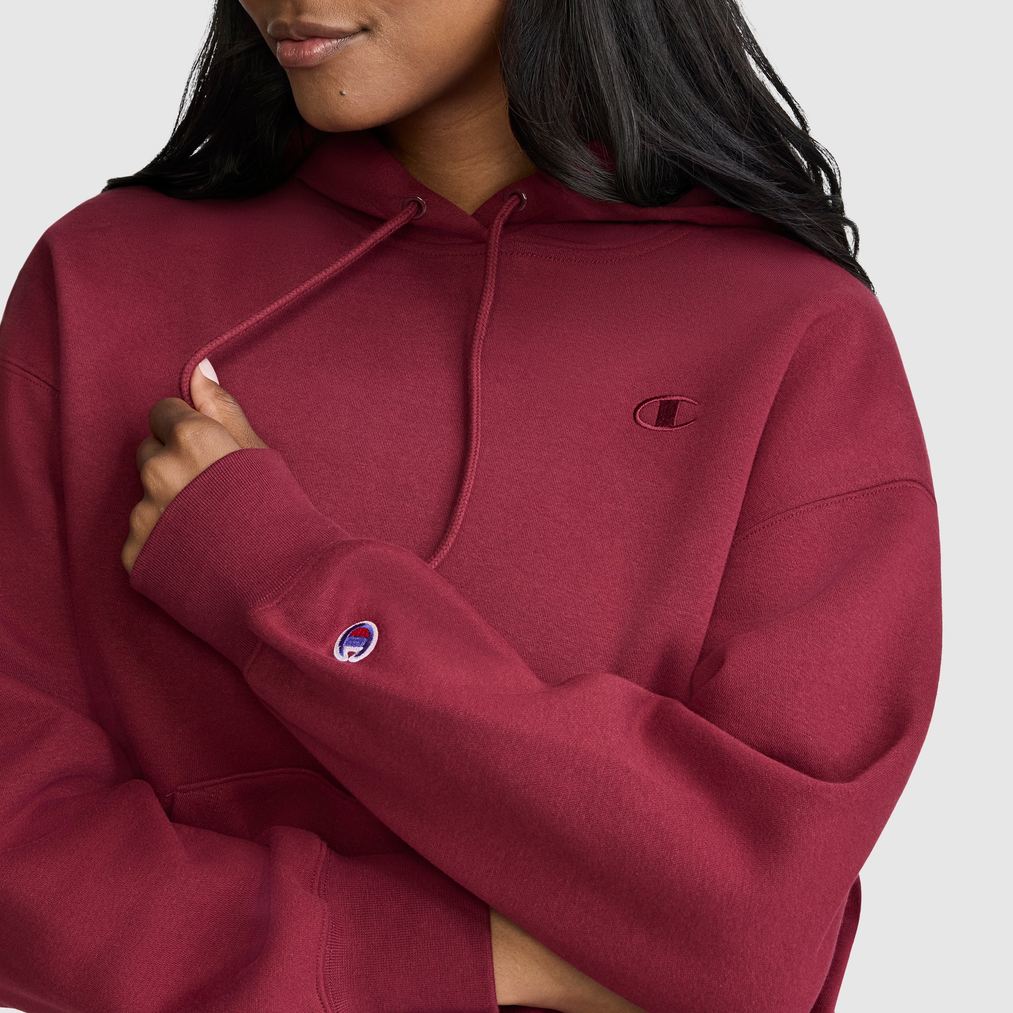 Champion Powerblend Freshman sweat capuche femme Cabernet molleton