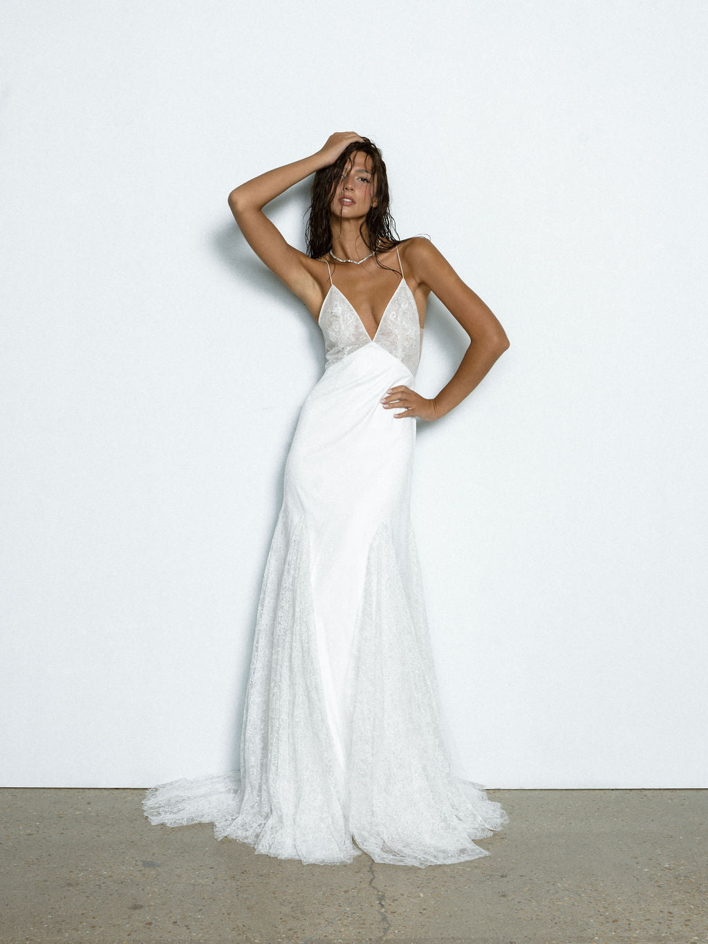 Rime Arodaky Evening Date Night robe slip dentelle V