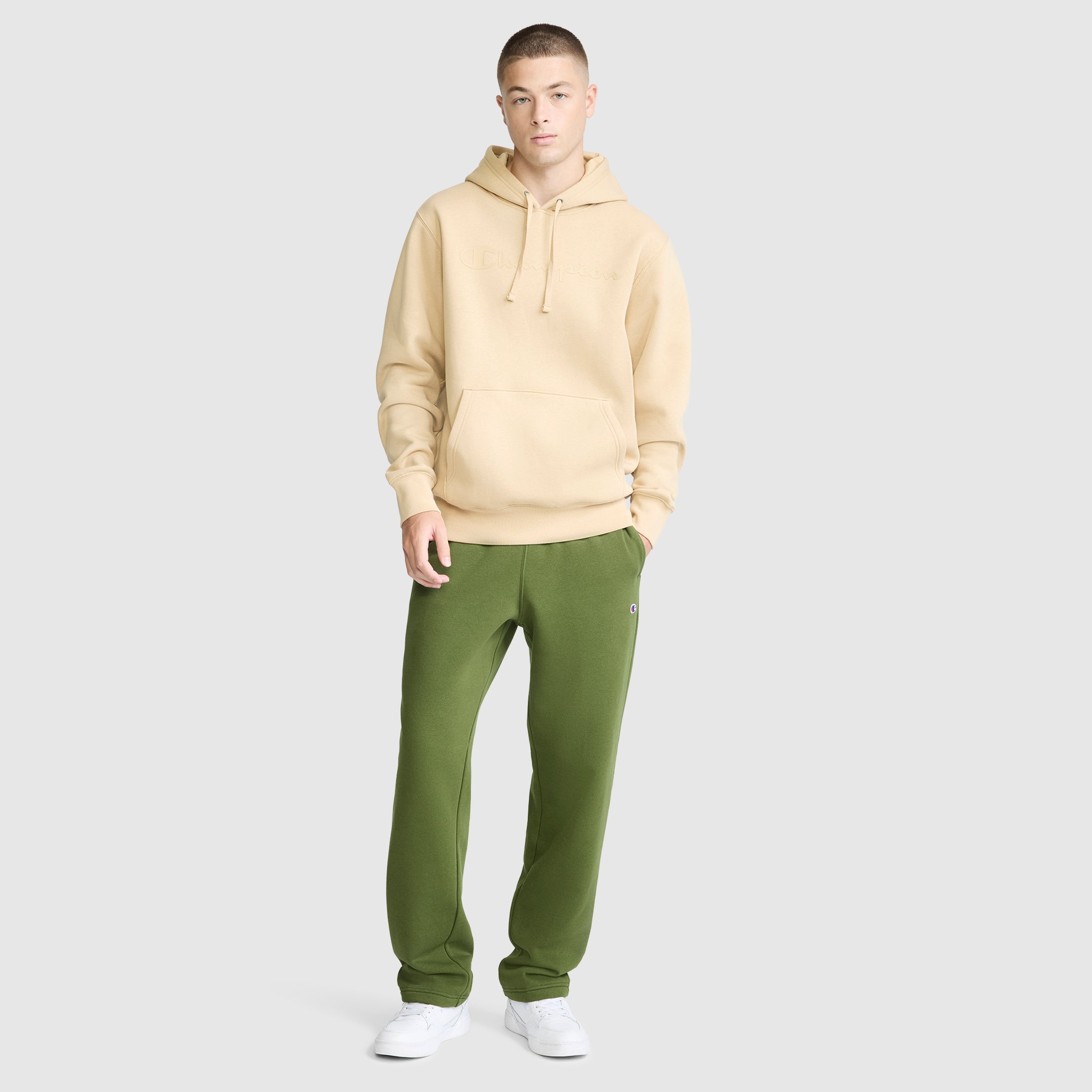 Champion Powerblend Open Hem jogging Chive coupe droite