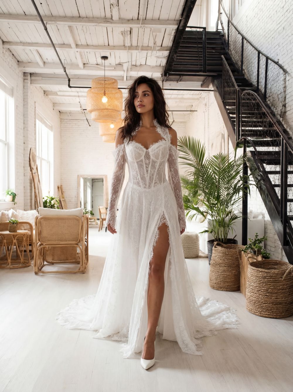 Hervé Paris Promise Collection Peace robe de mariée sirène dentelle