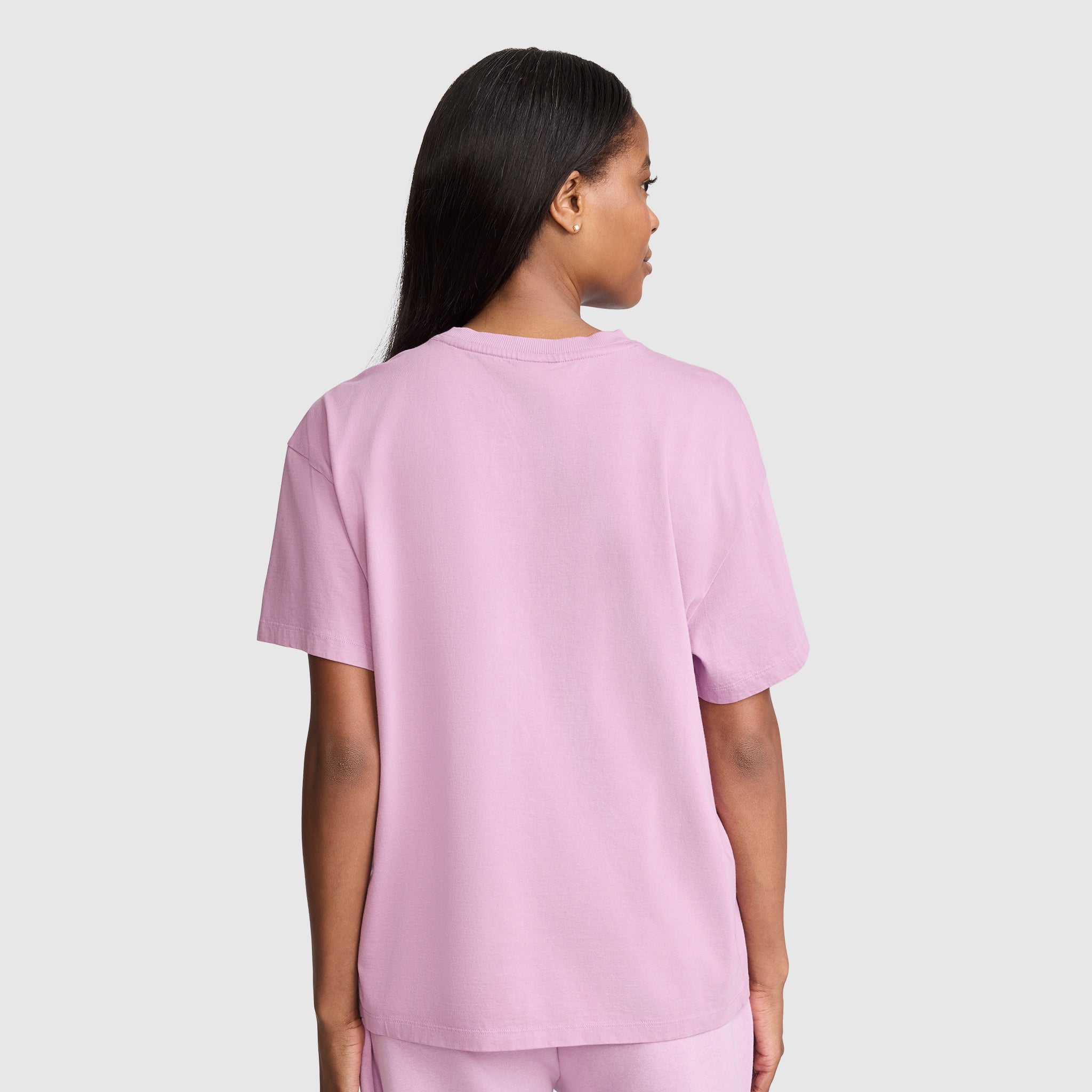 Champion T-Shirt Ample Coton Smoky Grape Femme Manches Courtes
