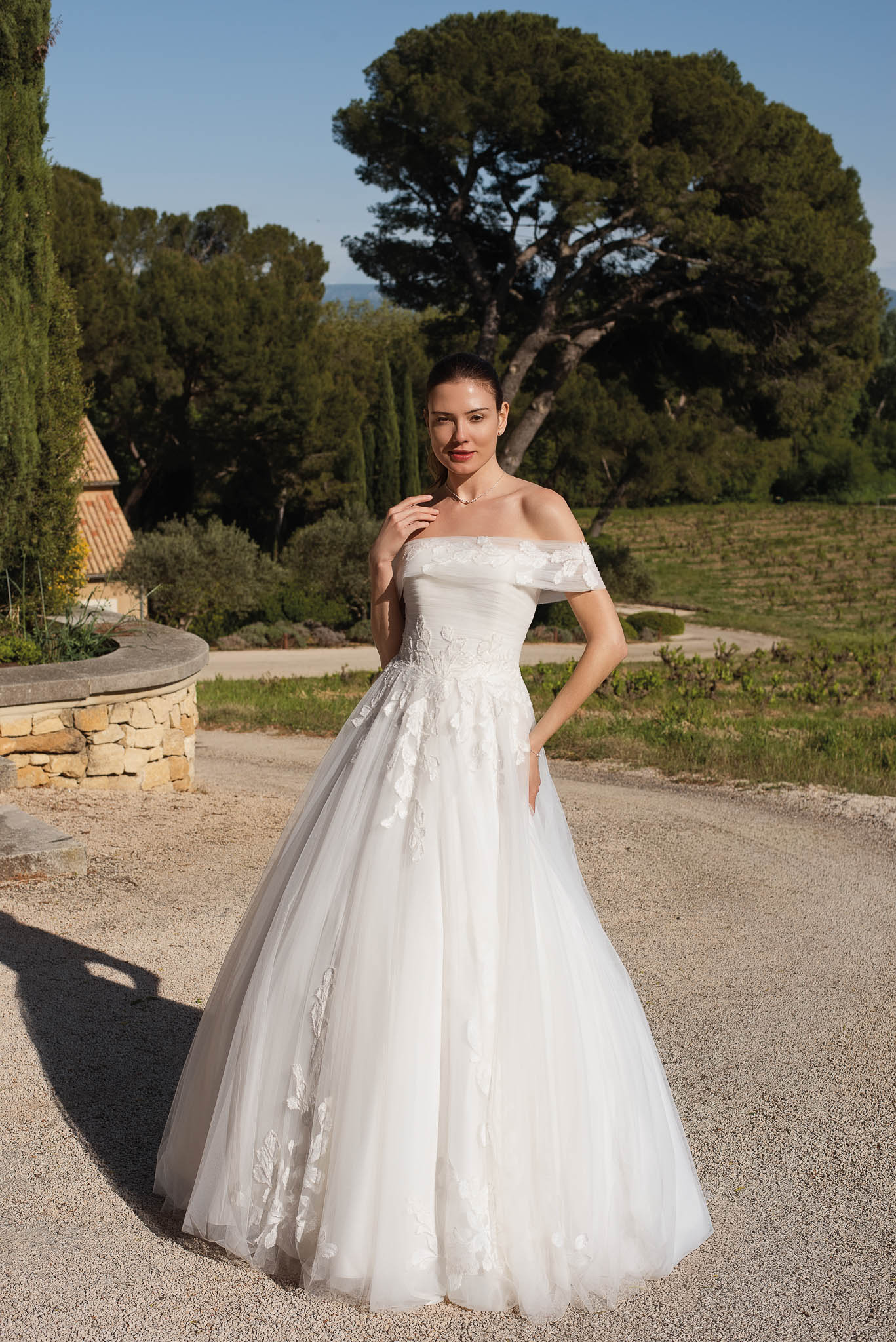 Le Jour de Notre Oui Indigo robe de mariée fourreau