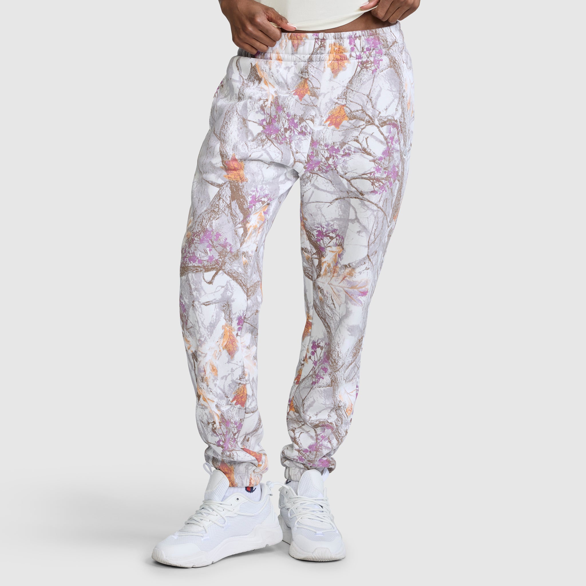 Champion Powerblend jogging boyfriend blanc imprimé coton