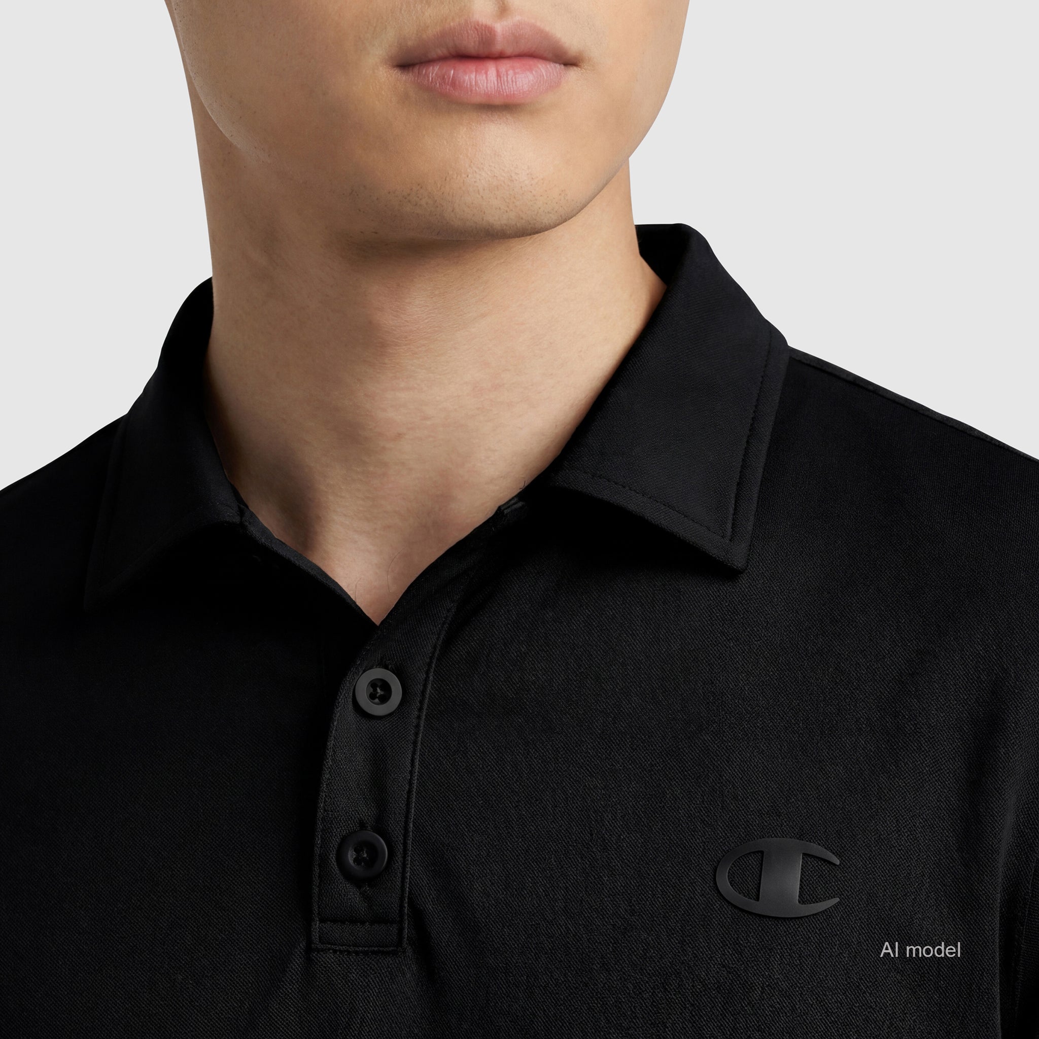 Champion Sport Polo C Logo polo homme Black stretch