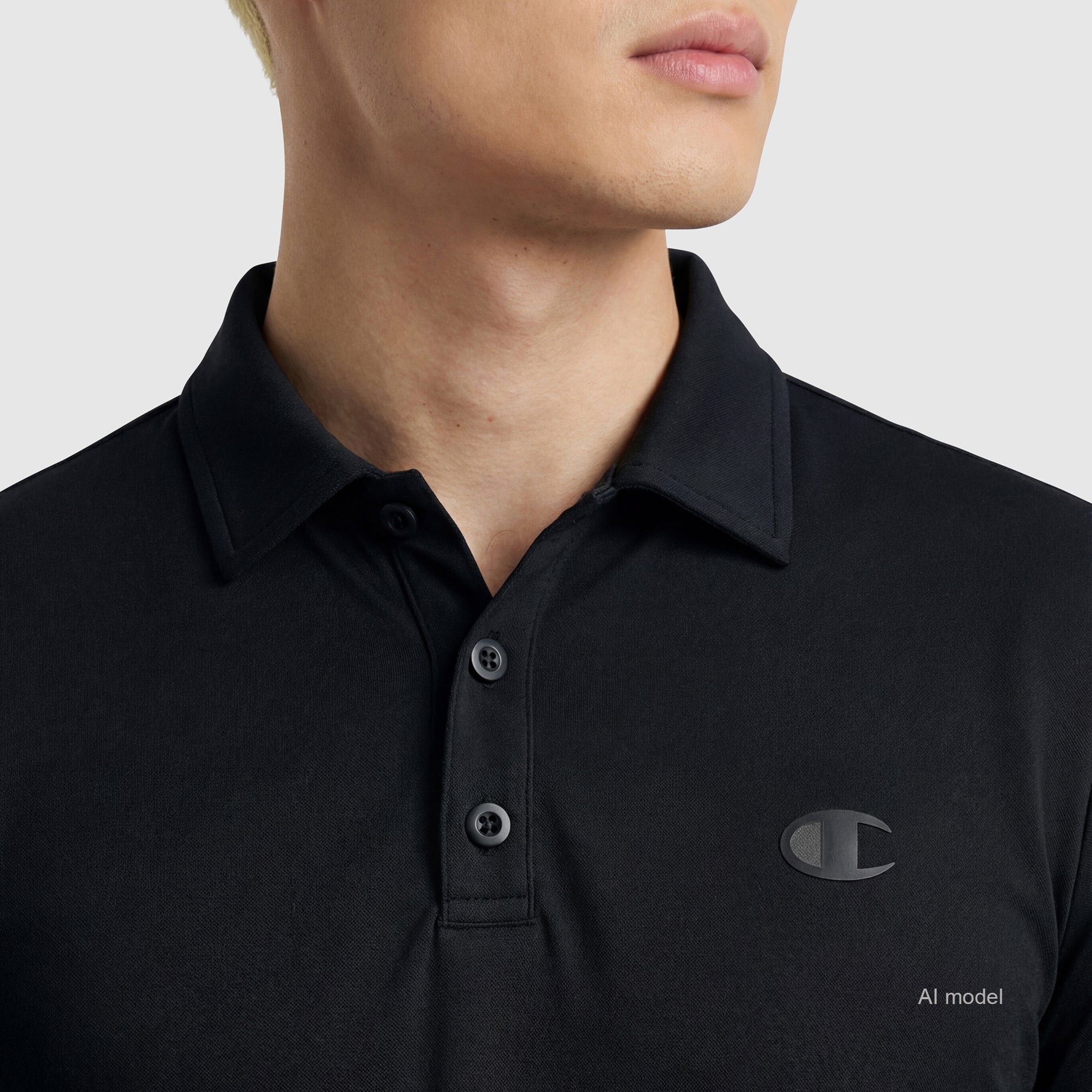Champion Sport Polo C Logo polo homme Black stretch