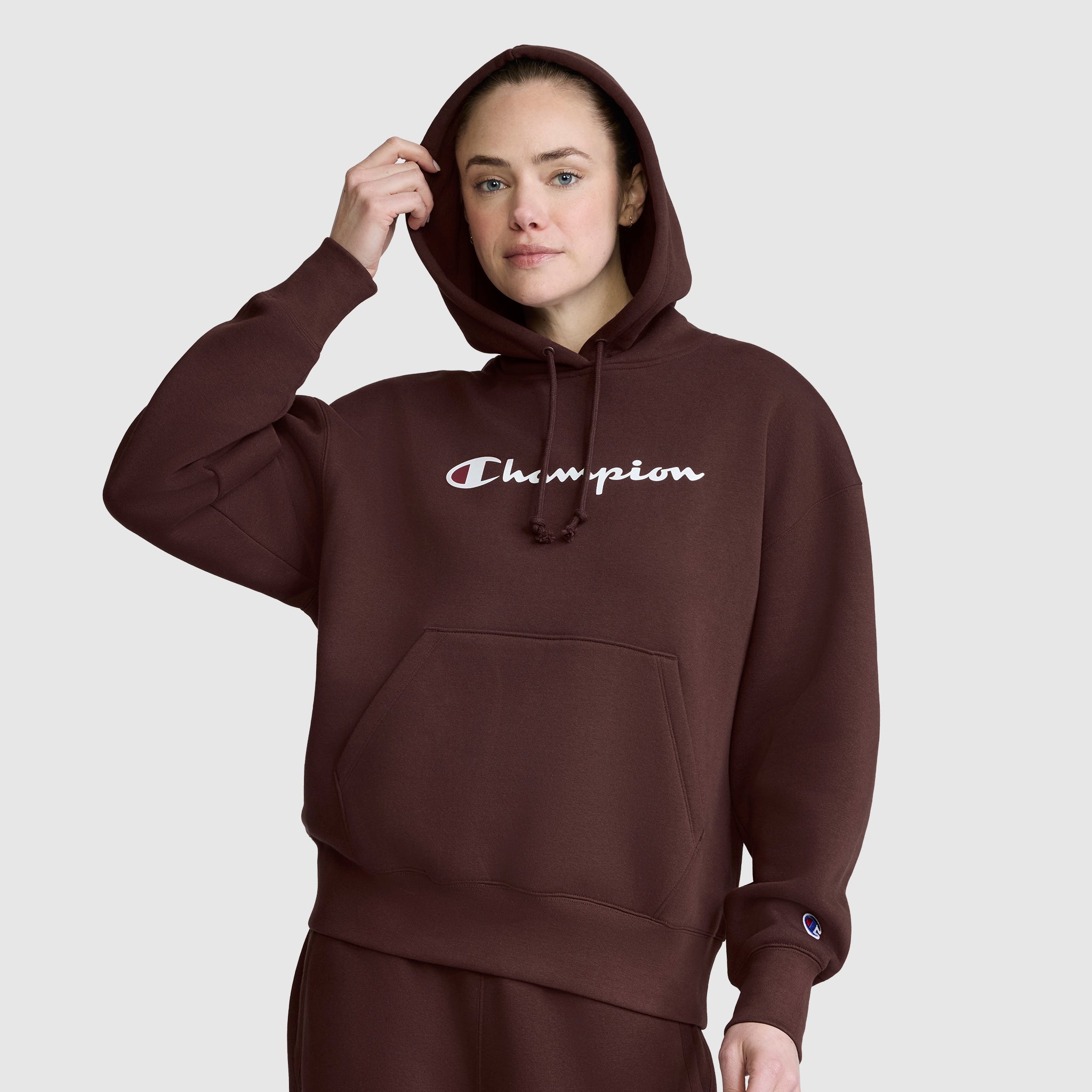 Champion Powerblend Relaxed Hoodie sweat Bitter Chocolate