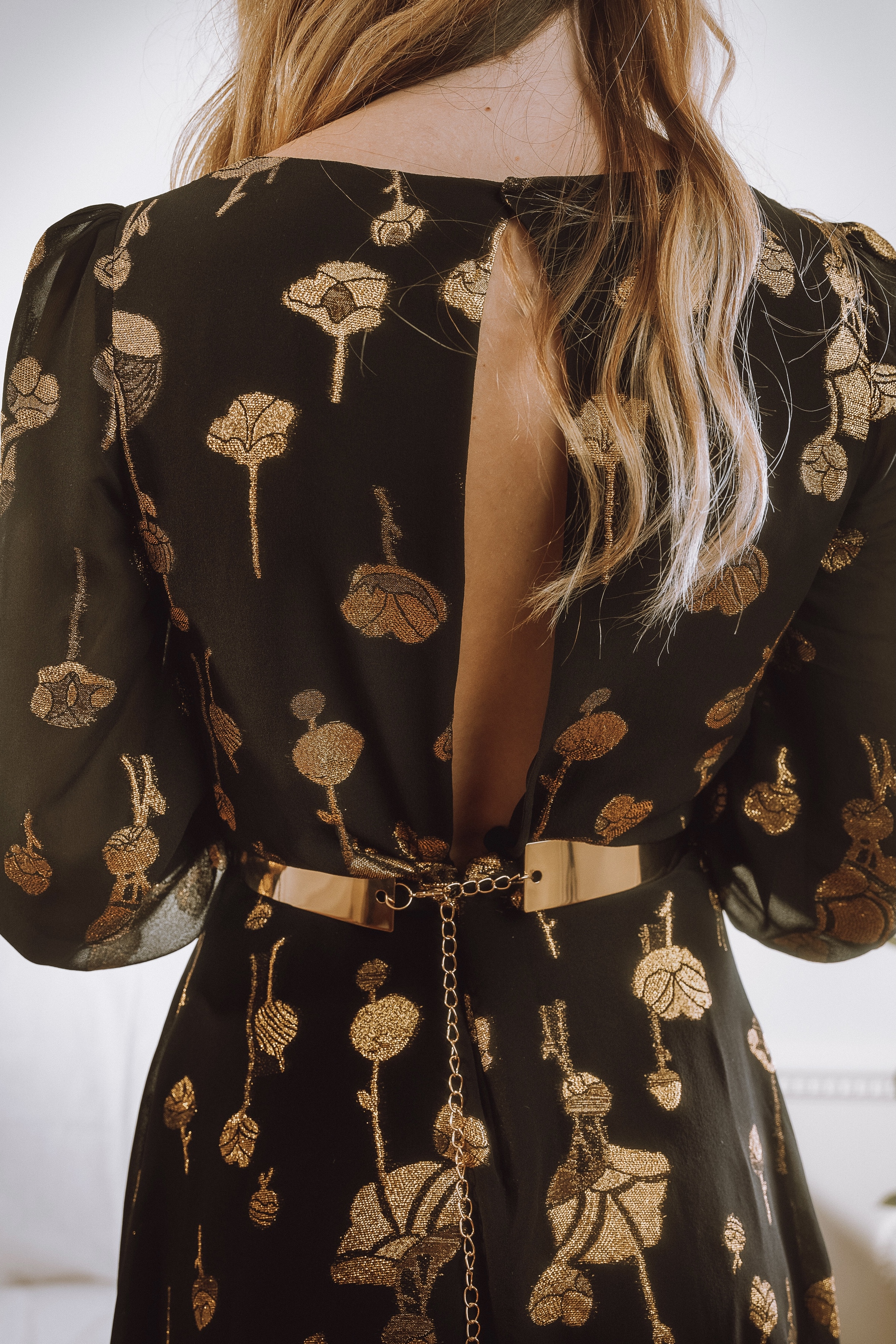 Maison Floret Accessoires Andy robe midi soie lurex