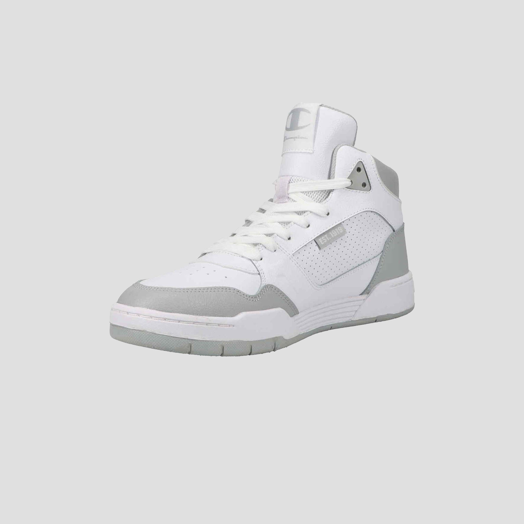 Champion Men's 5-on-5 High baskets blanc gris montantes
