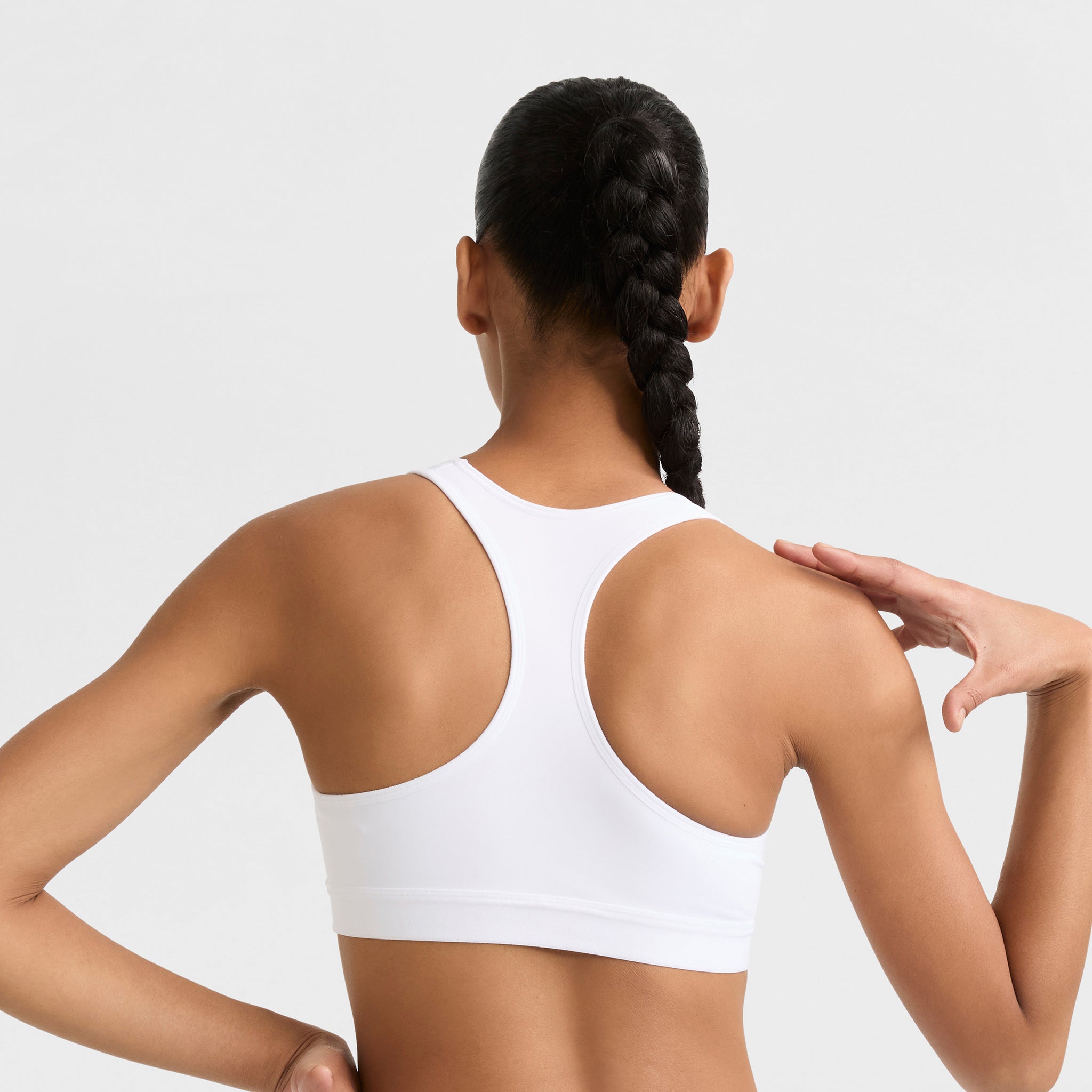 Champion Compression C Logo brassière de sport blanc maintien modéré
