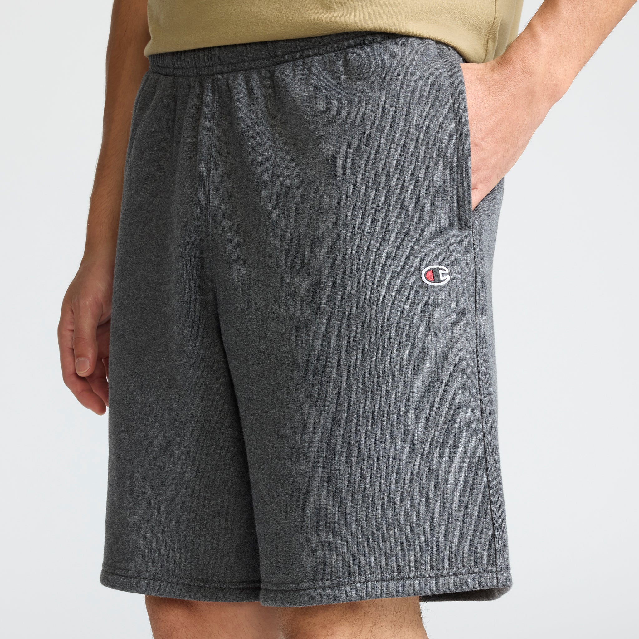 Champion Powerblend 10" Short molleton Granite Heather coton homme