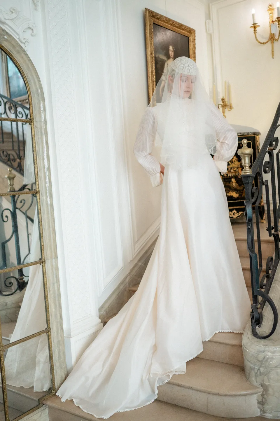 Solène Gisèle La mariée Ondine robe champagne soie 36