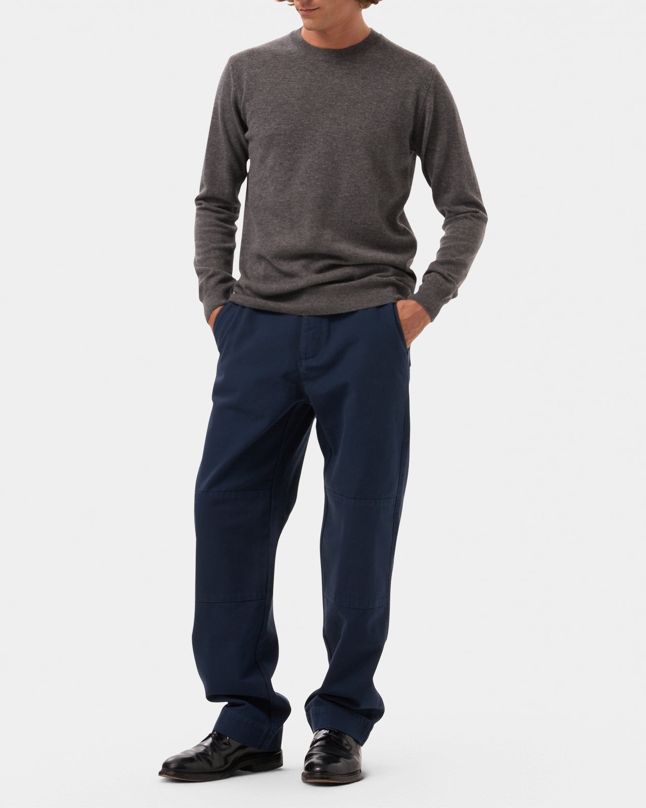 LAFAURIE GUSTAVO pull gris souris laine col rond