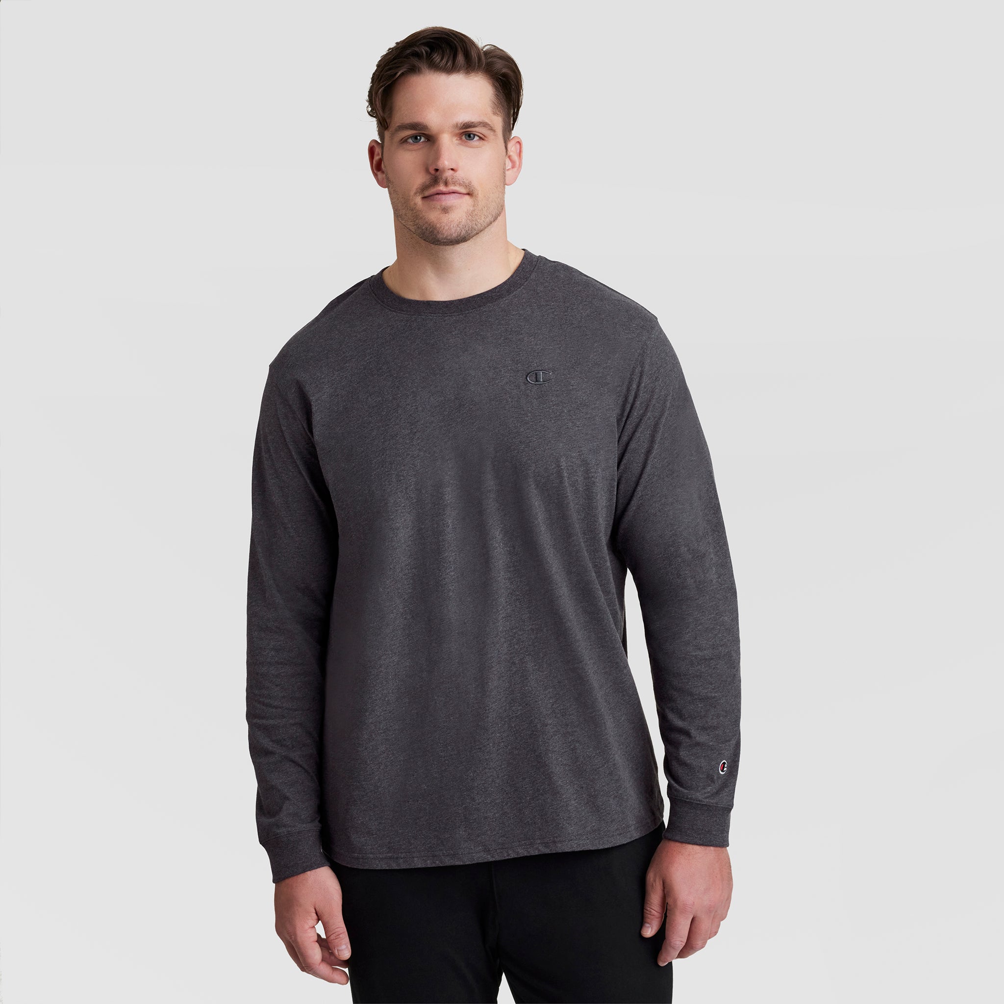 Champion Classic Long Sleeve T-Shirt Granite Heather