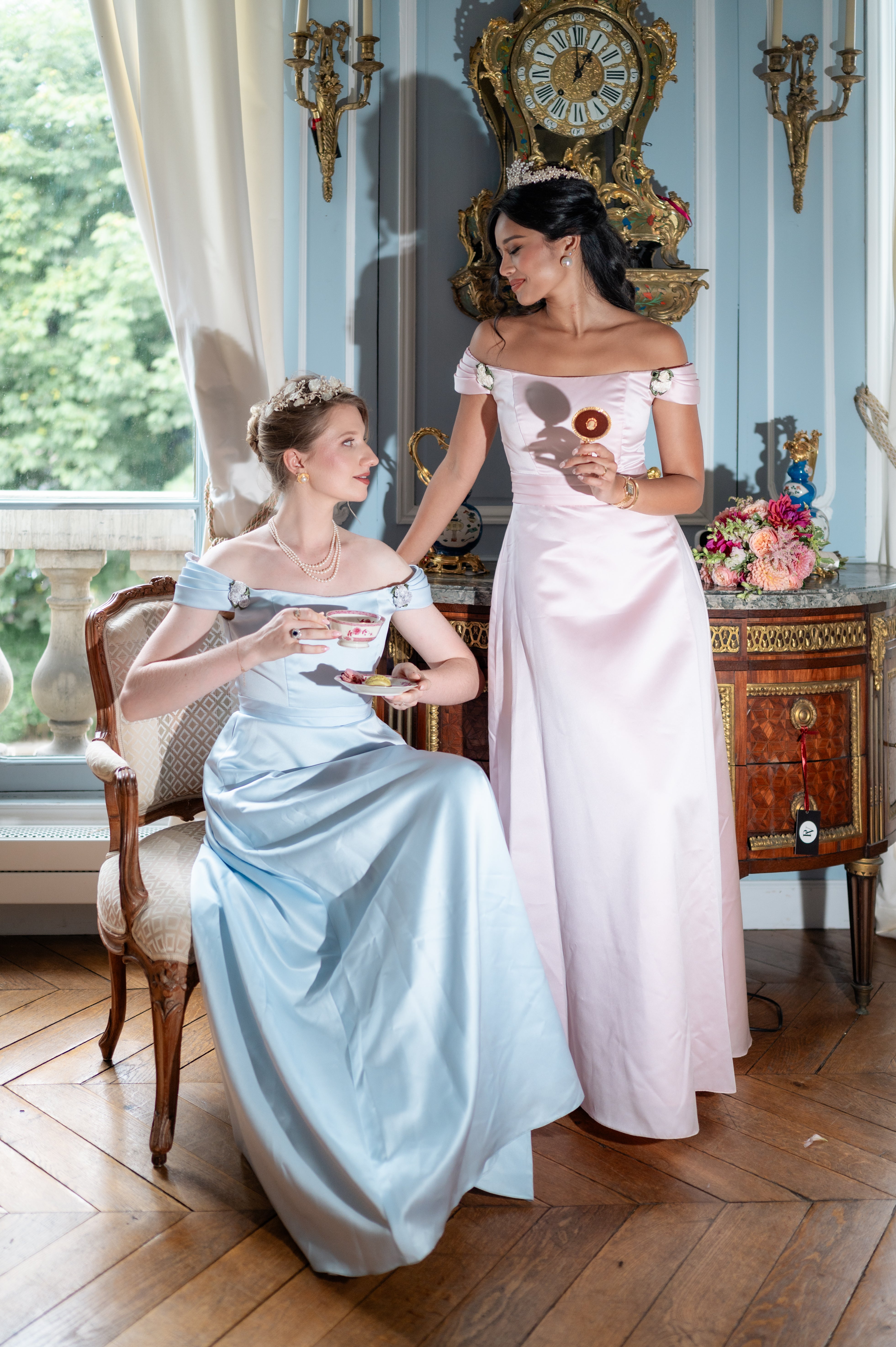 Solène Gisèle La mariée Églantine robe de cérémonie bleu ciel taille 36