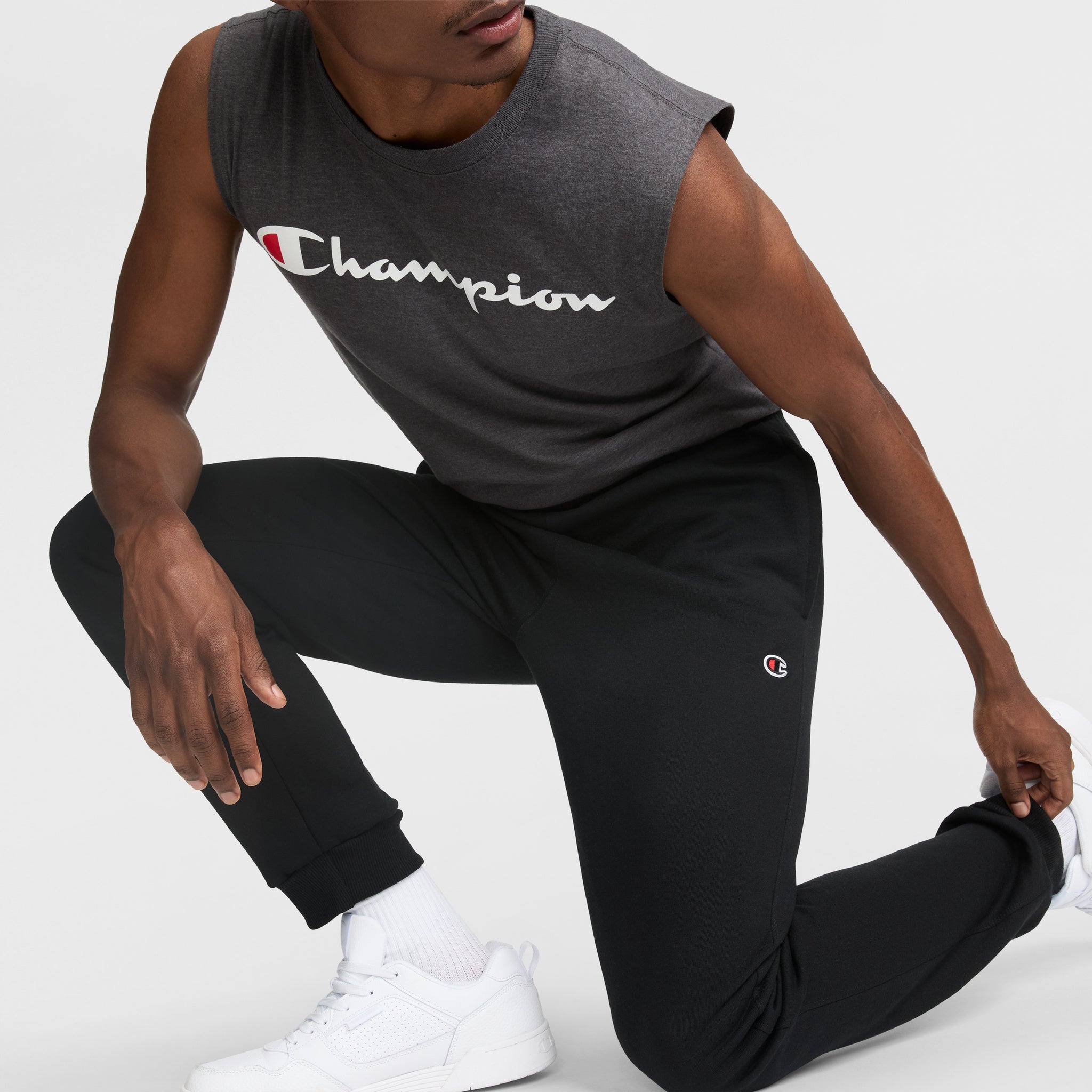 Champion Powerblend Joggers C Logo jogging homme noir coton