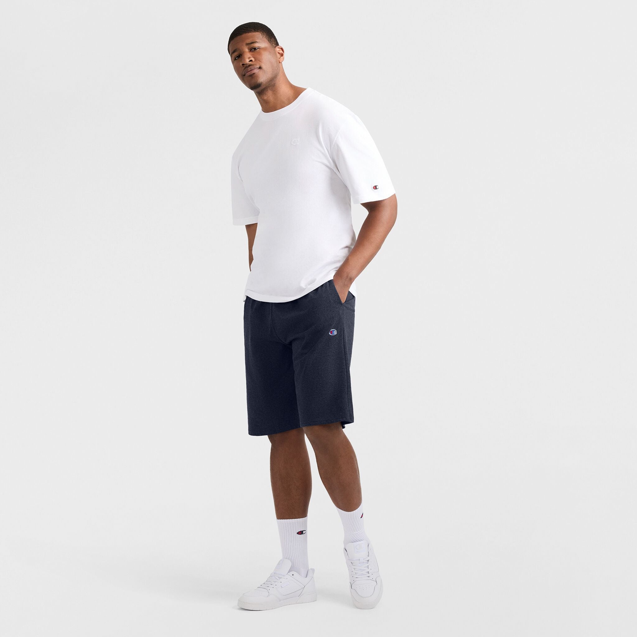 Champion Shorts 9" Lounge C Patch short bleu marine grande taille