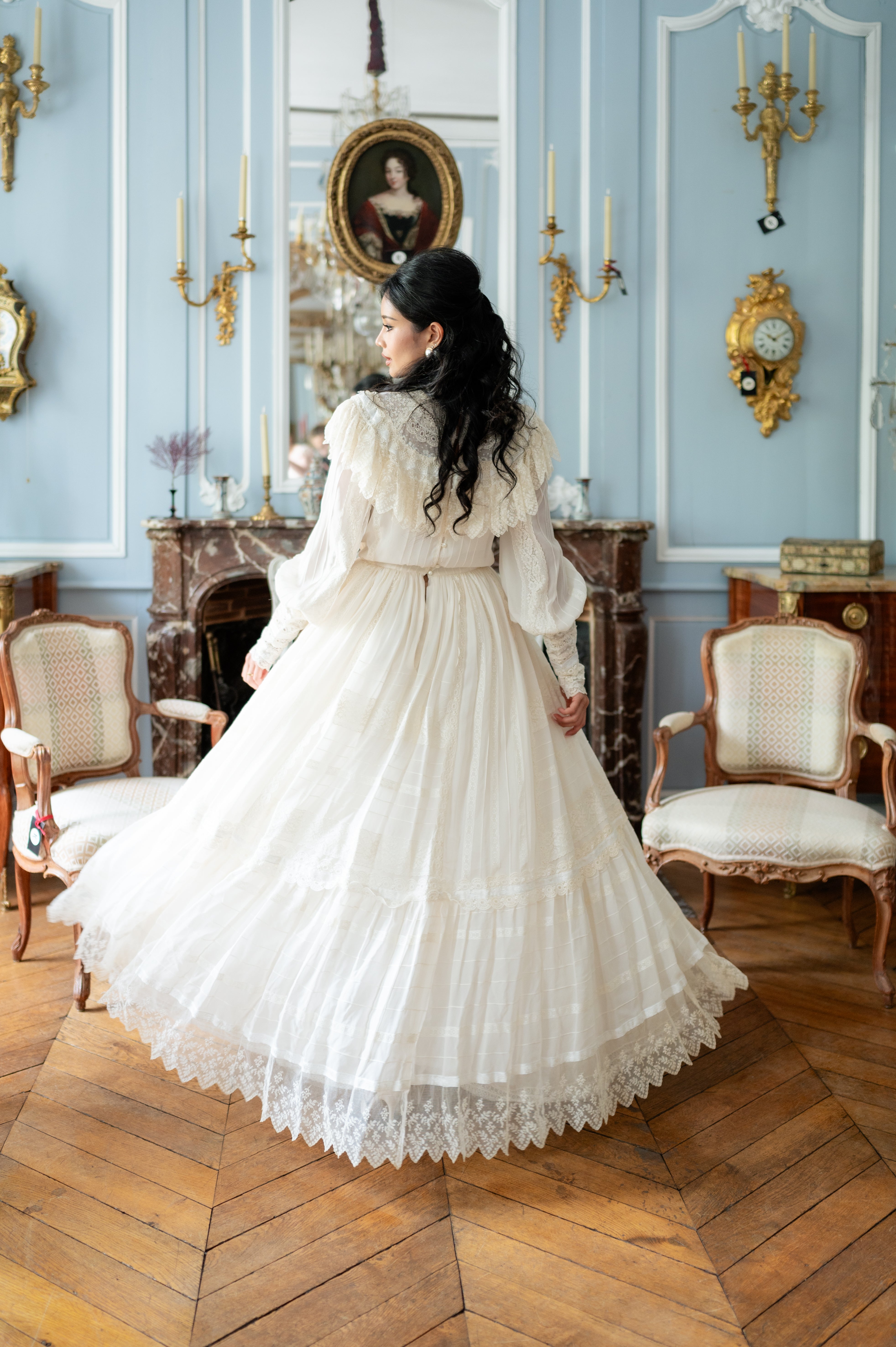 Solène Gisèle La mariée Robe Elisabeth soie crème 36
