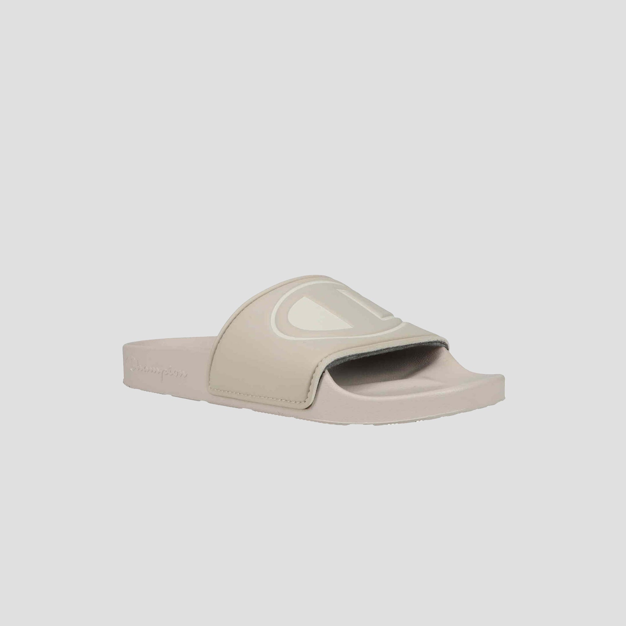 Champion IPO Slide Claquette Femme Beige/Chalk Logo C