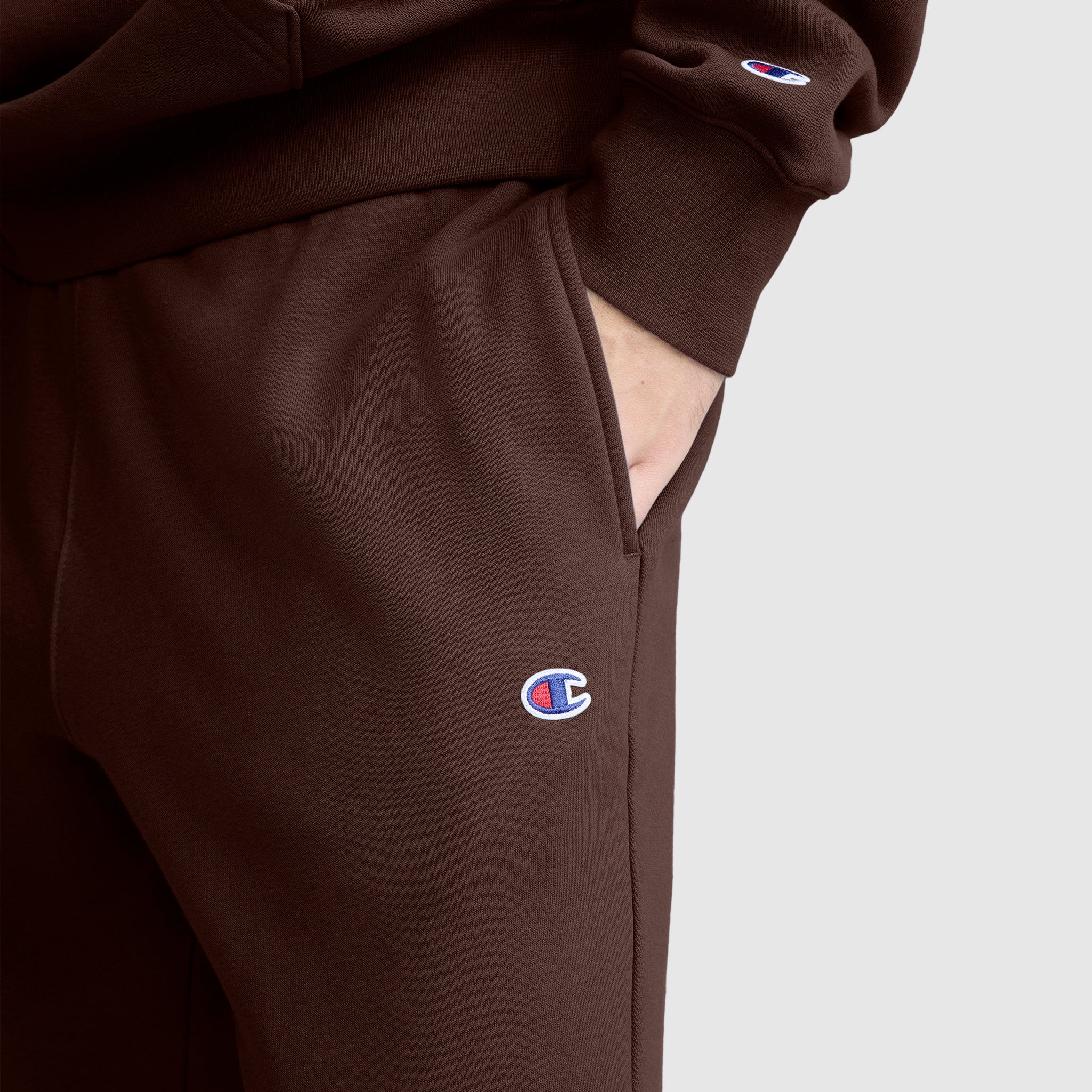 Champion Powerblend Joggers C Logo jogging marron coton