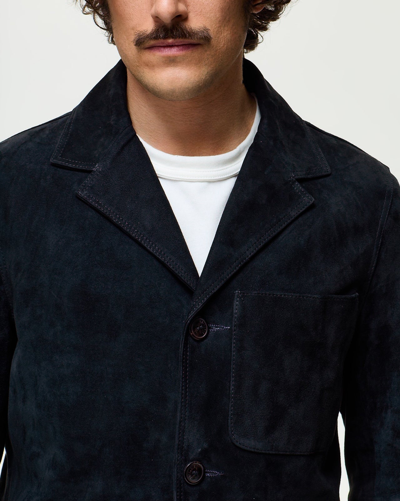 LAFAURIE PERRIAND veste cuir noir khol agneau velours